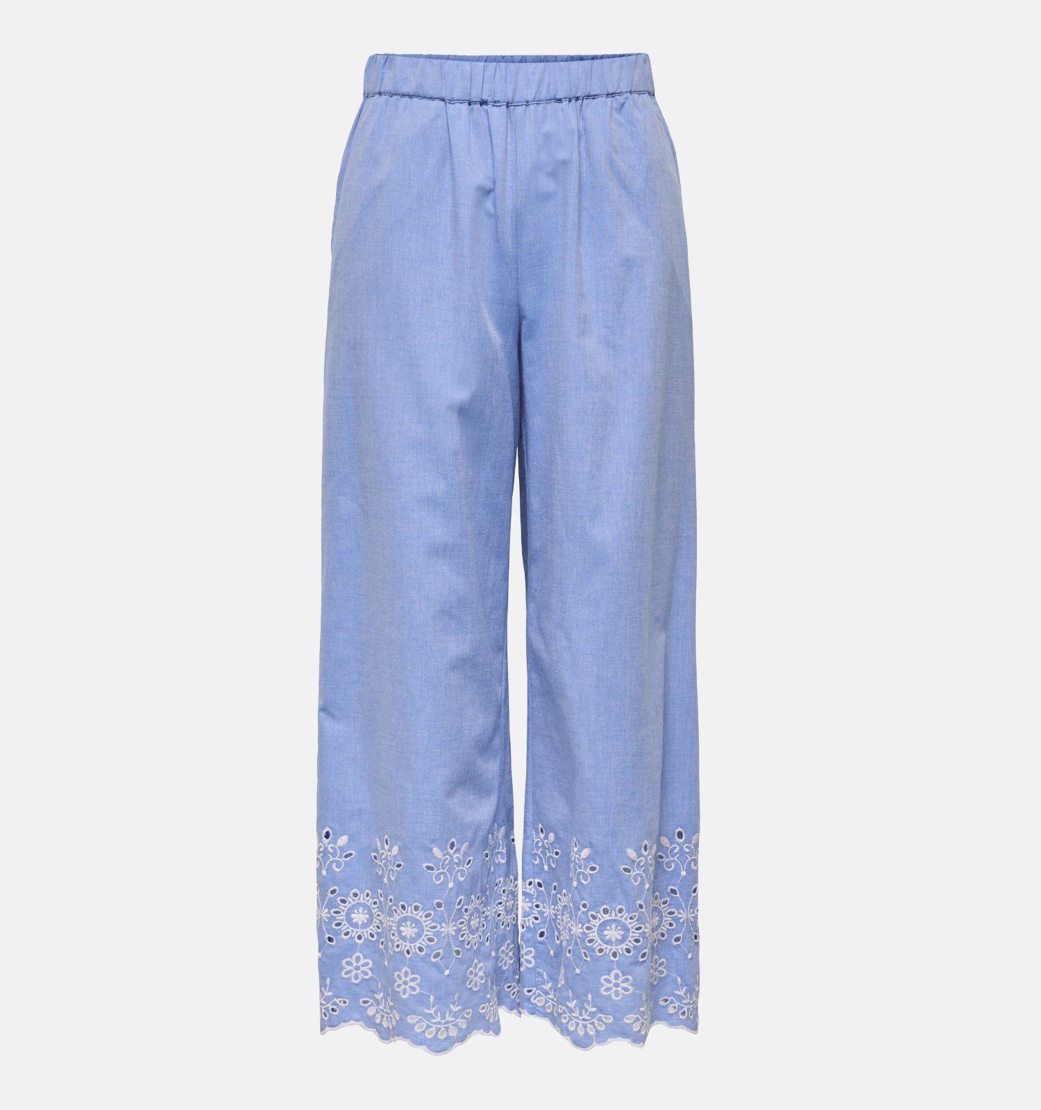 JDY Marina Embroidery Lichtblauwe Broek