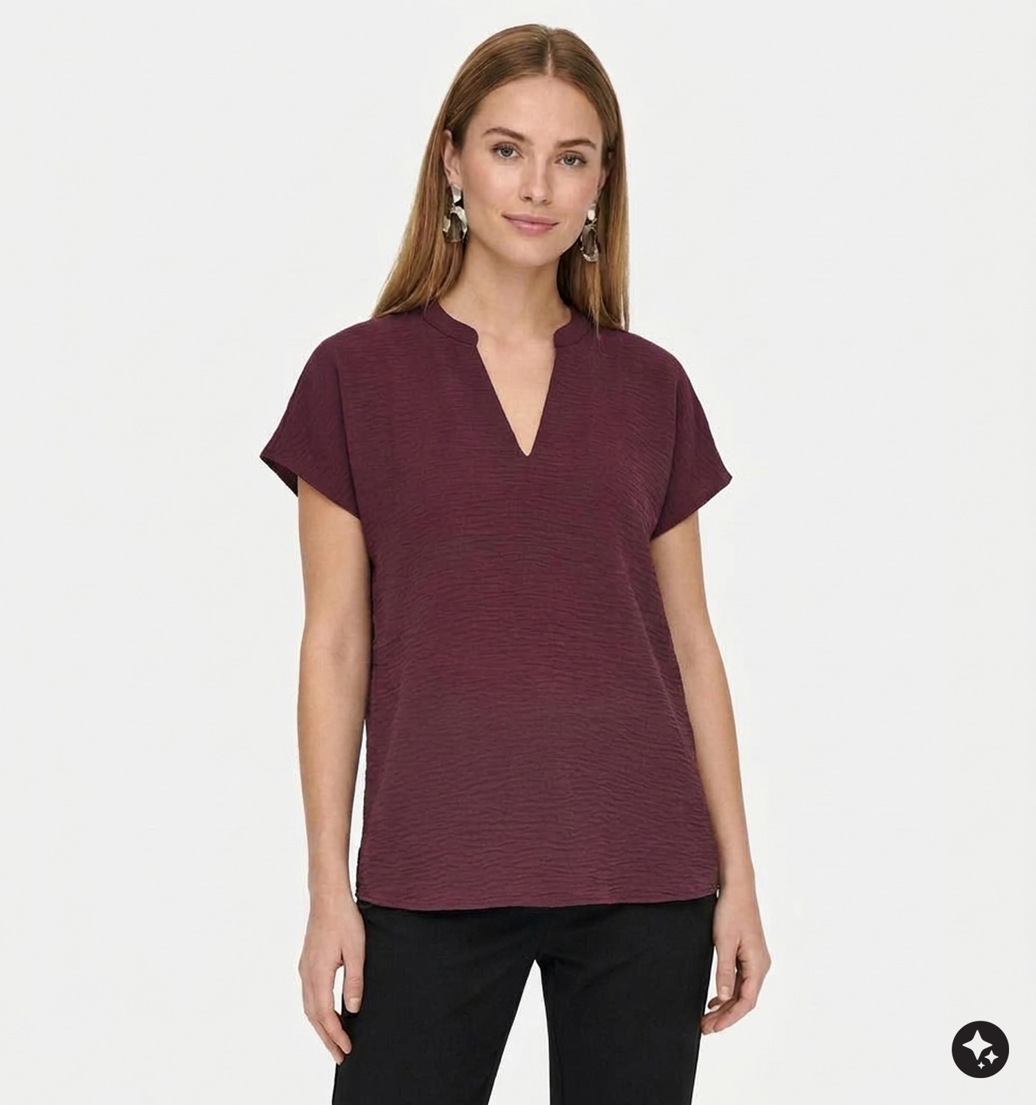 JDY Lion Life Bordeaux Blouse