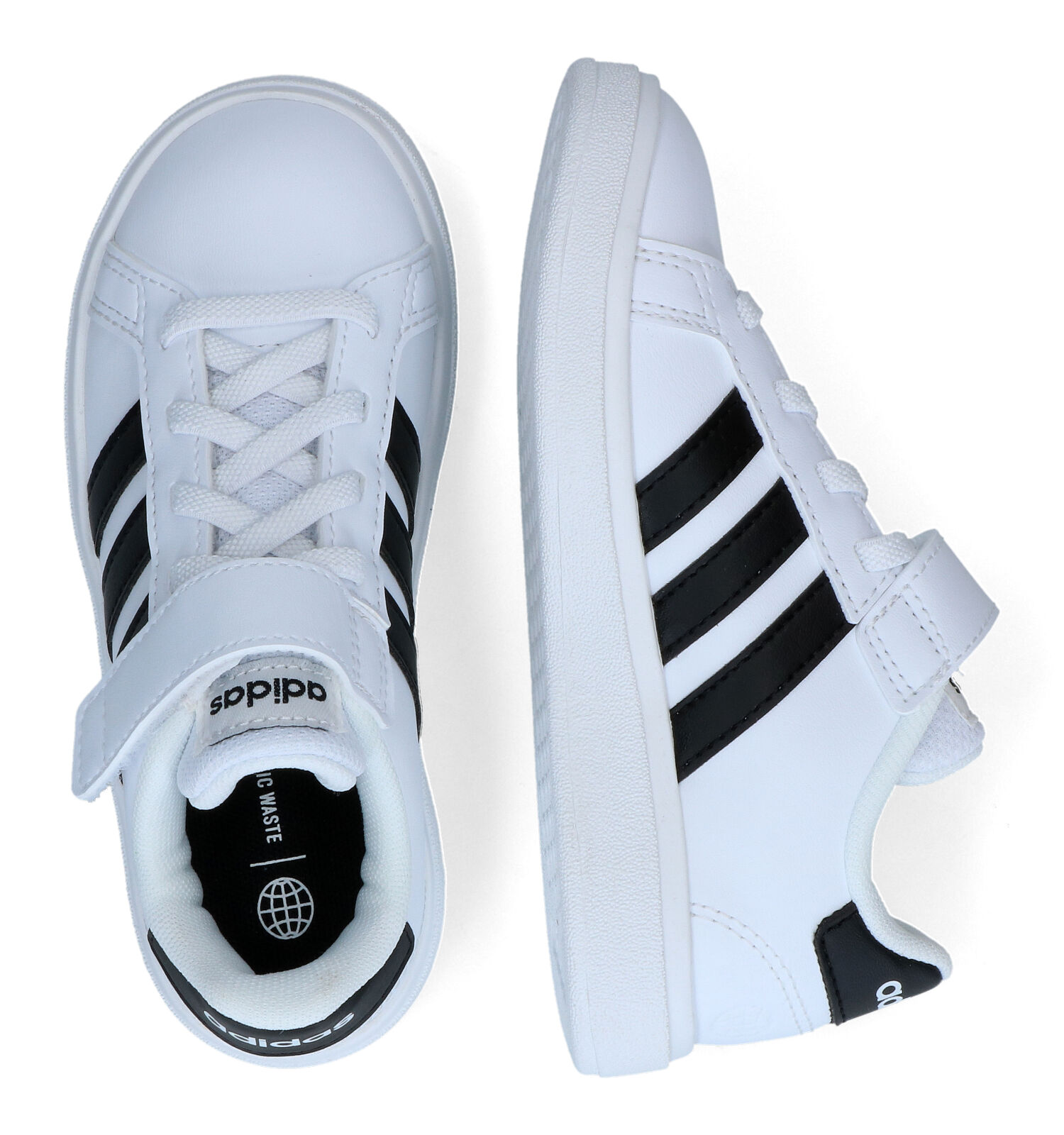 adidas Grand Court 2.0 Witte Sneakers Jongens,Meisjes Sneakers