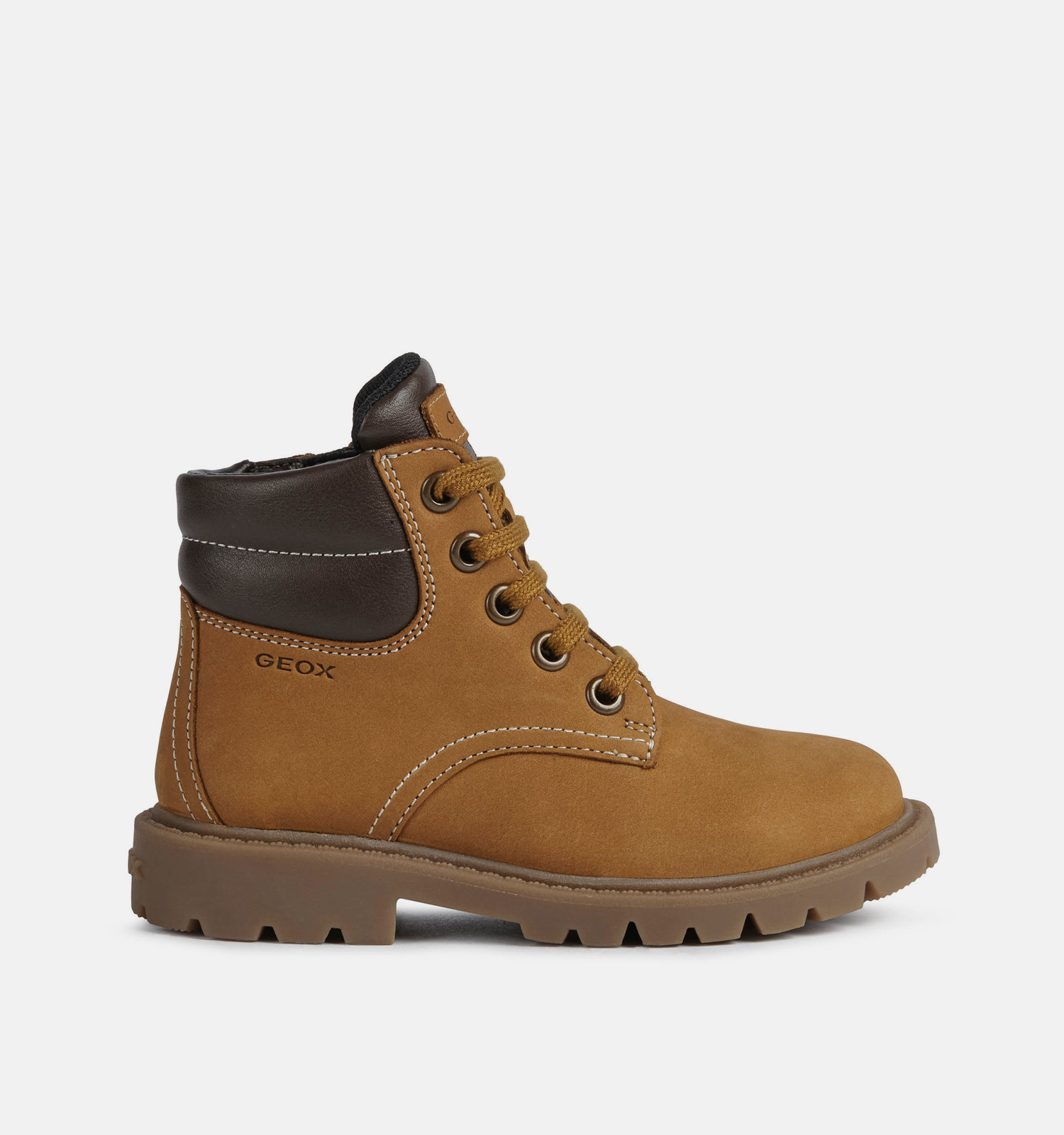 Geox Shaylax Bruine Boots met Veter en Rits