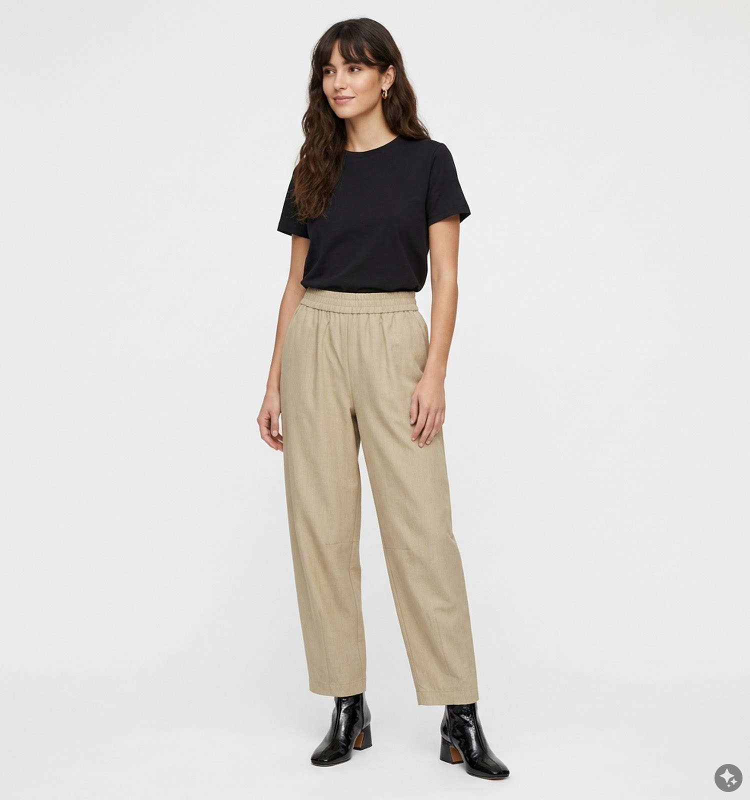 Vila Eponine Barrel Pantalon classique en Beige
