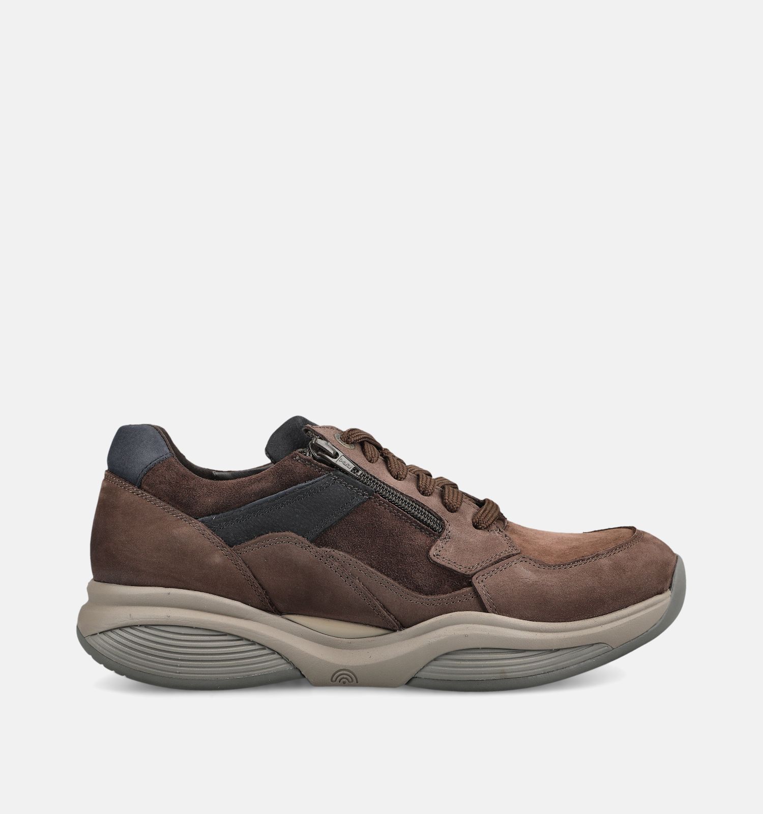 Xsensible SWX14 Donkerbruine Schoenen met Veter en Rits