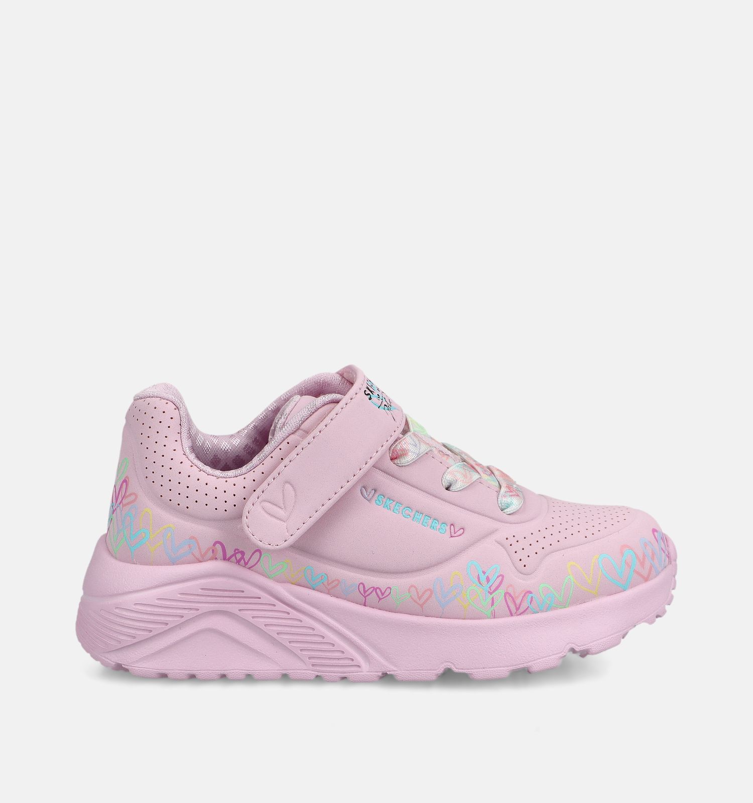 Skechers Uno Heart Craze Roze Sneakers