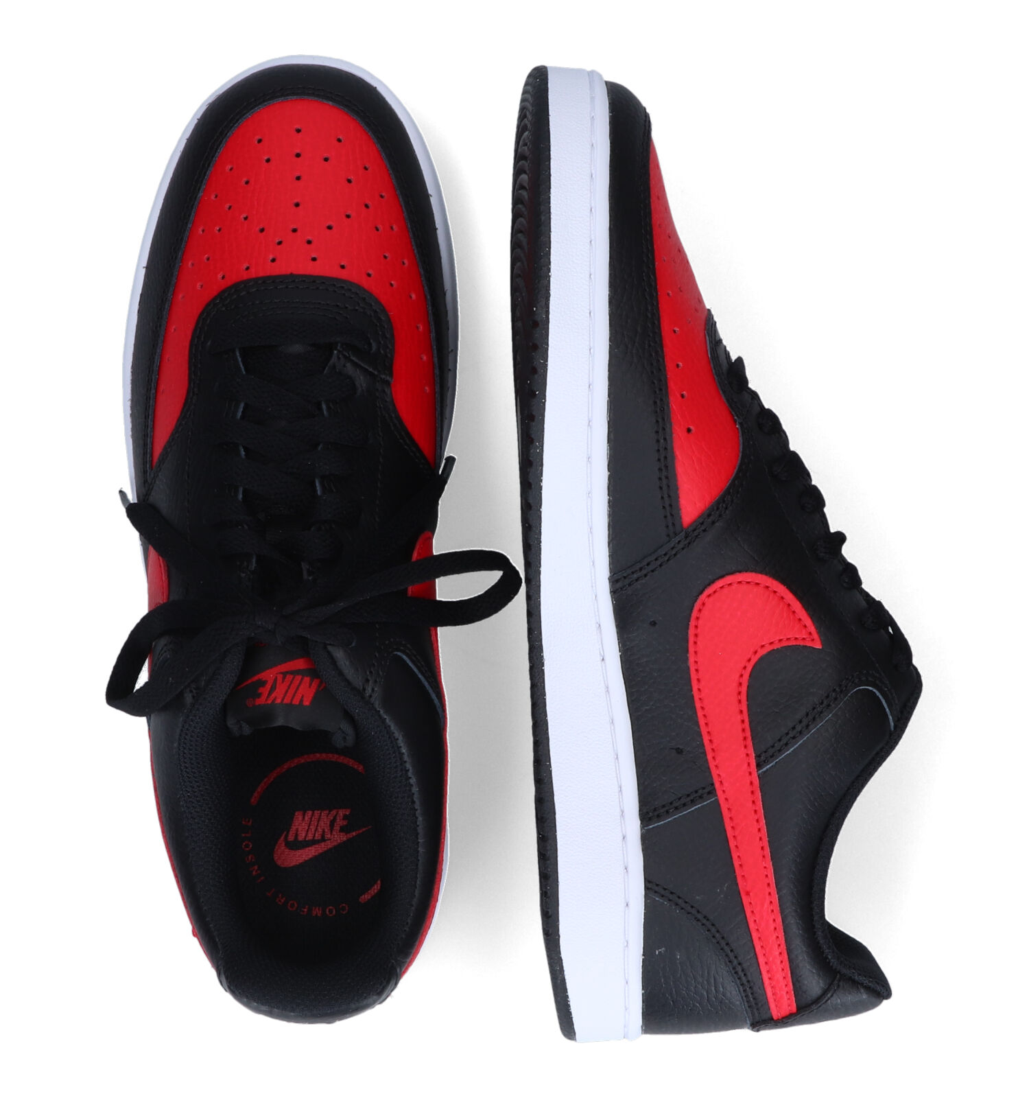 Voetzool Overredend Betasten Nike Court Vision Rood Zwarte Sneakers | Heren Sneakers