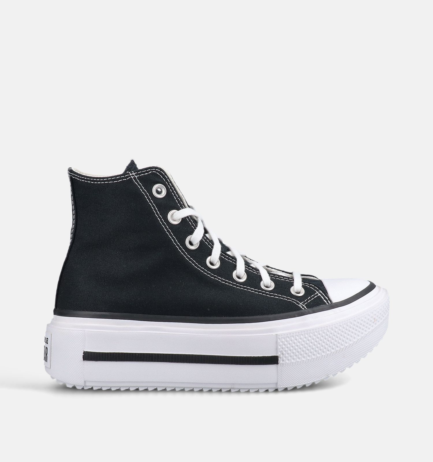 Converse Chuck Taylor All Star Lift Double Stack Platform Baskets en Noir