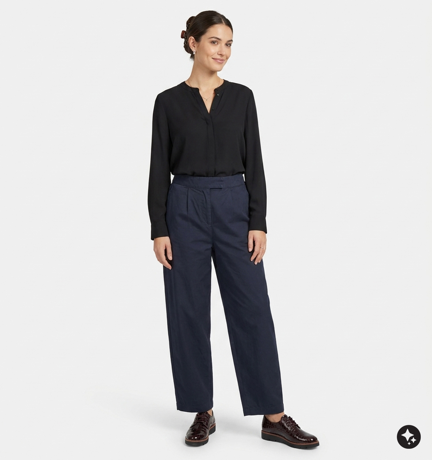 Fransa Abilene Donkerblauwe Geklede Broek