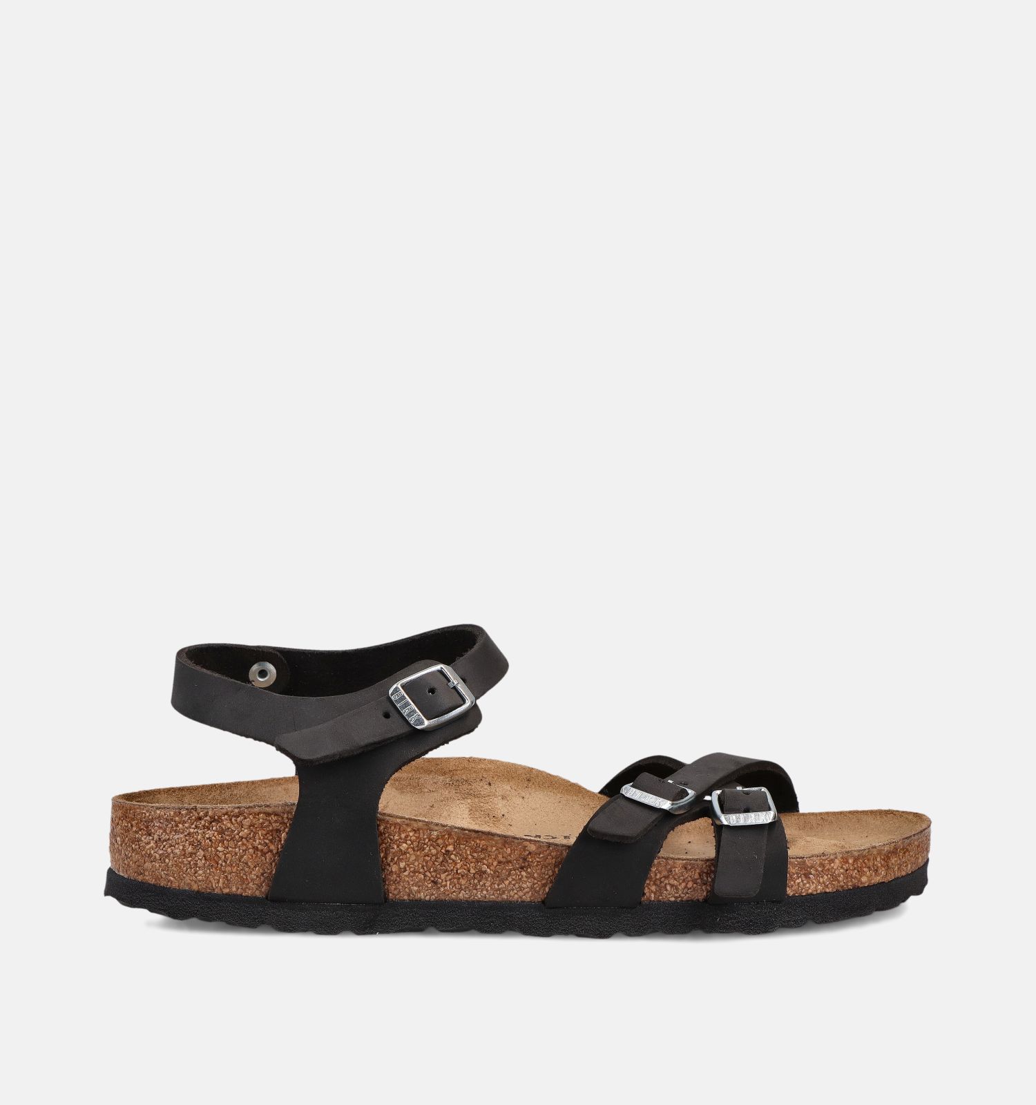 Birkenstock Kumba Natural Leather Zwarte Sandalen