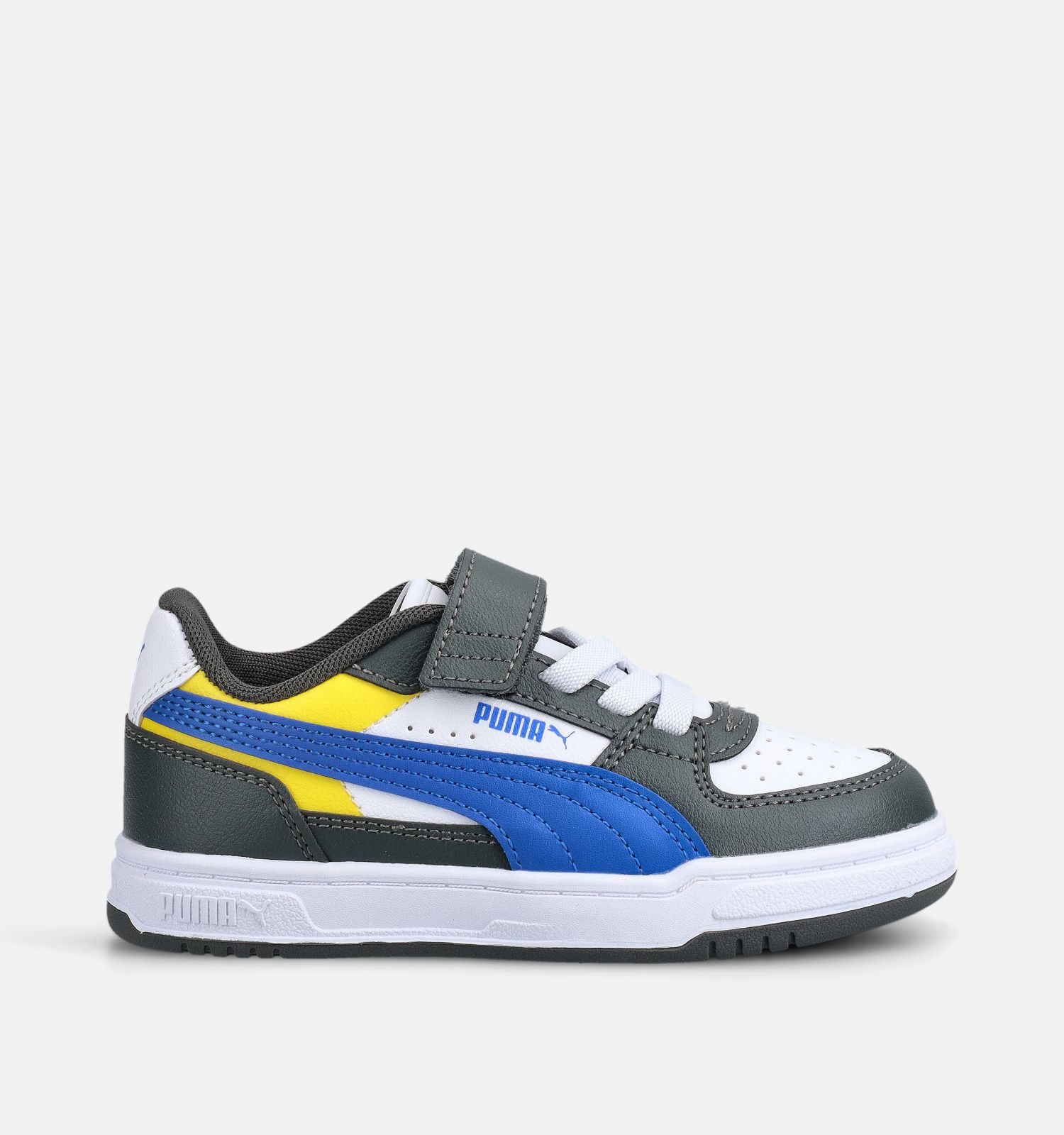 Puma Caven III Block Witte/Grijze Sneakers