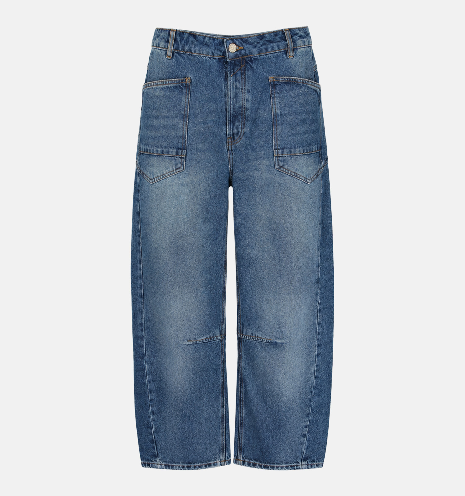 The Shirt Project Blauwe Barrel Jeans