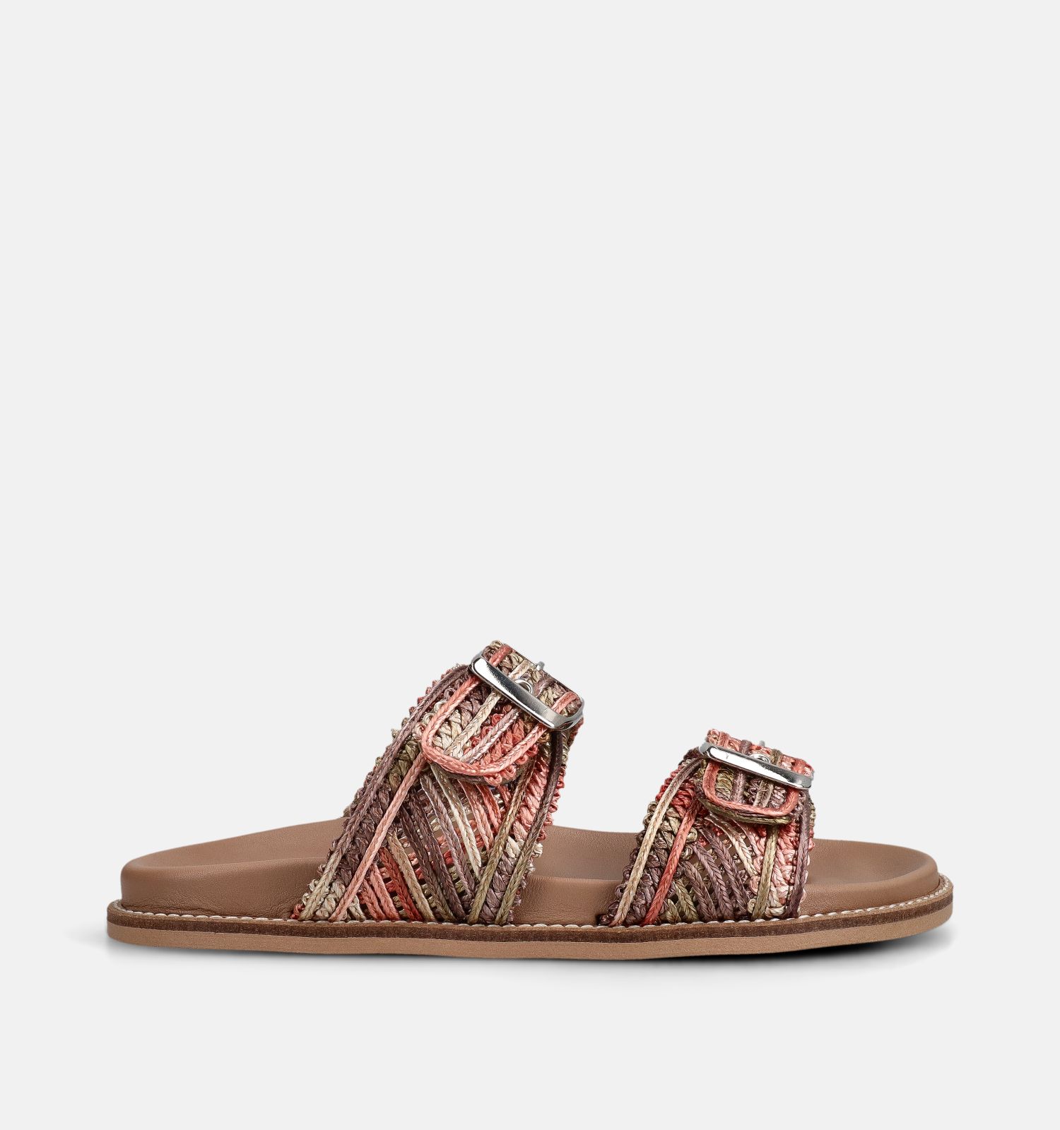 Softwaves Donkergroene/Roze Slippers