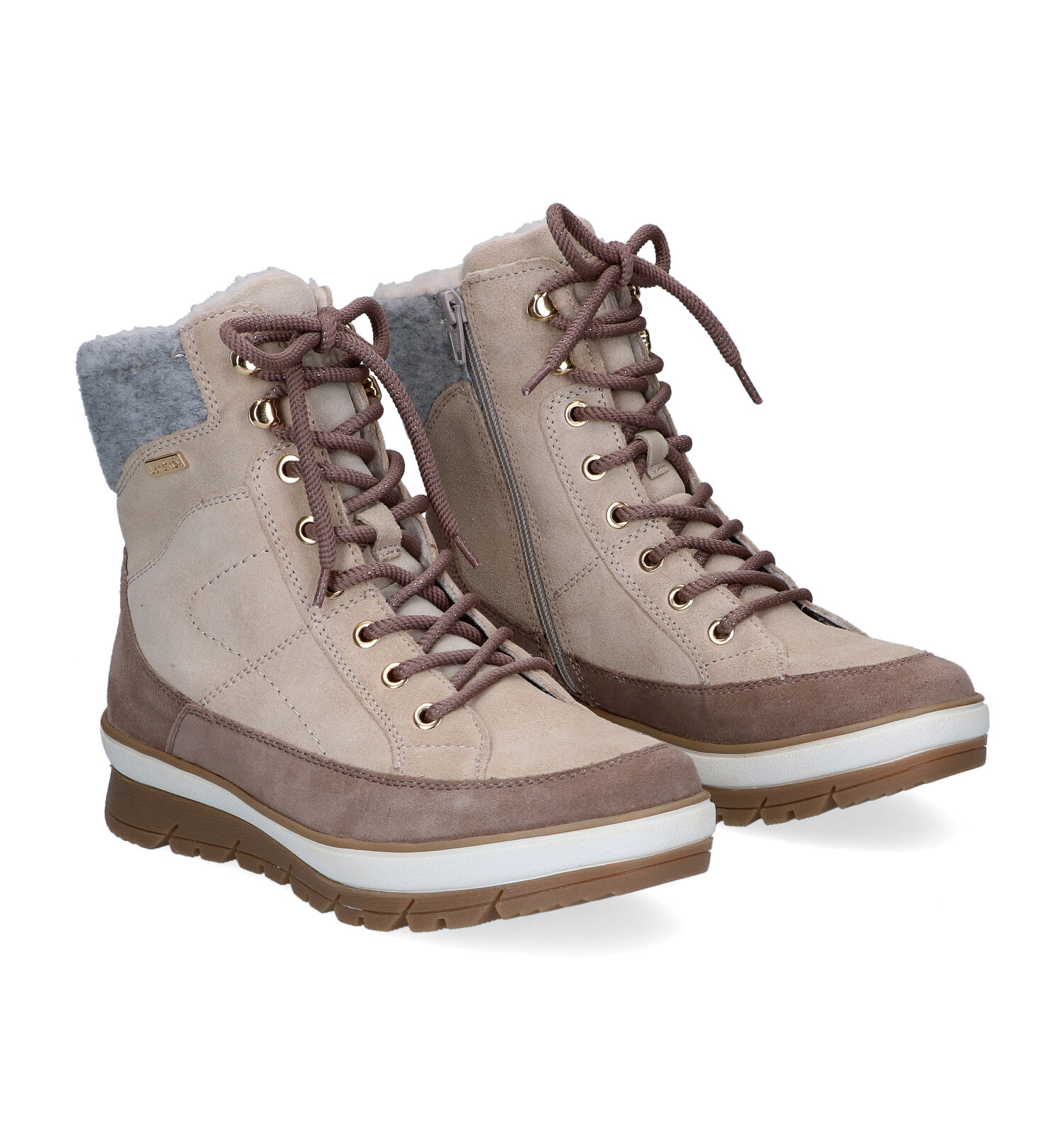 Millimeter mozaïek werkplaats Jana Beige Bottines | Dames Boots