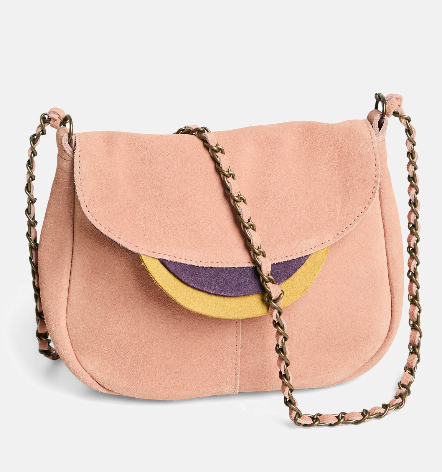 Pieces Girona Suede Roze Crossbodytas