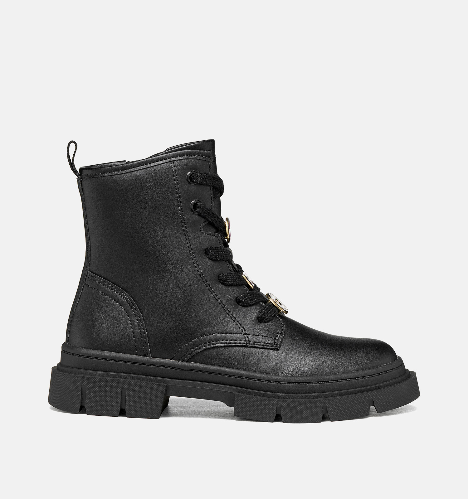 Geox Karsyn Zwarte Boots met Veter en Rits