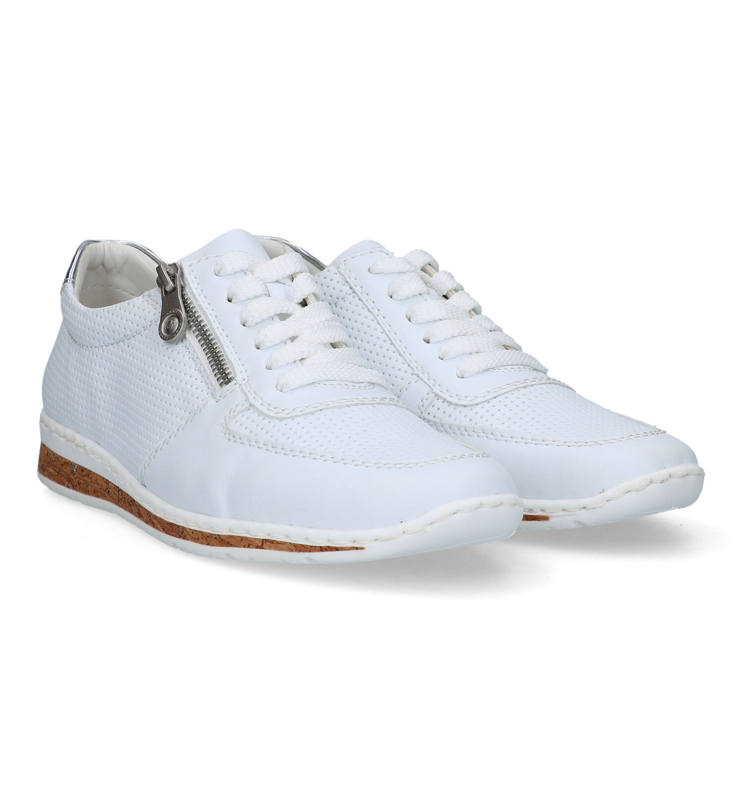 Rieker Sneakers Basses Pour Femme - Cuir Synthétique, Semelle Souple, Couleur Menthe
