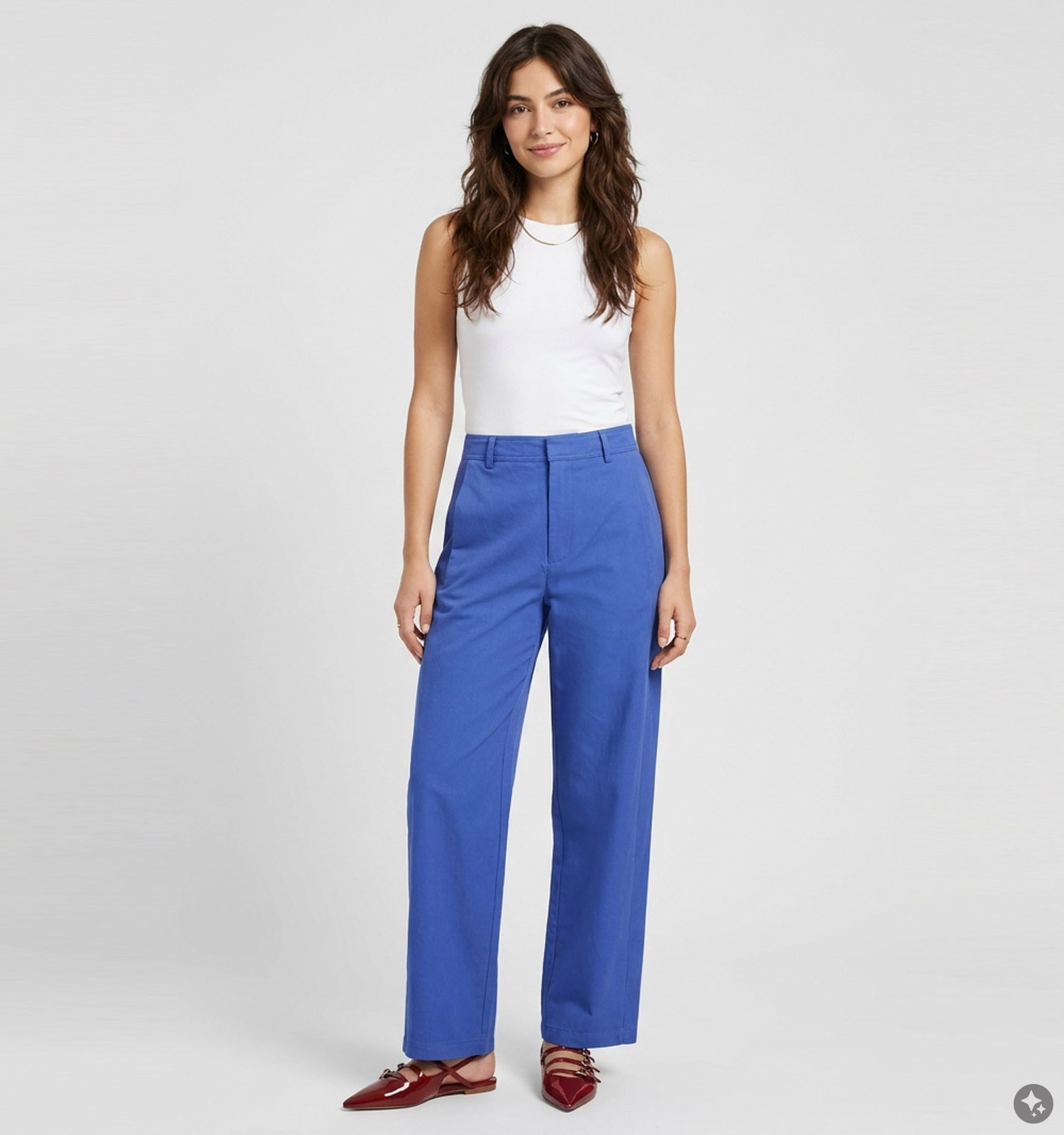 Adoré Pia Blauwe Geklede Broek
