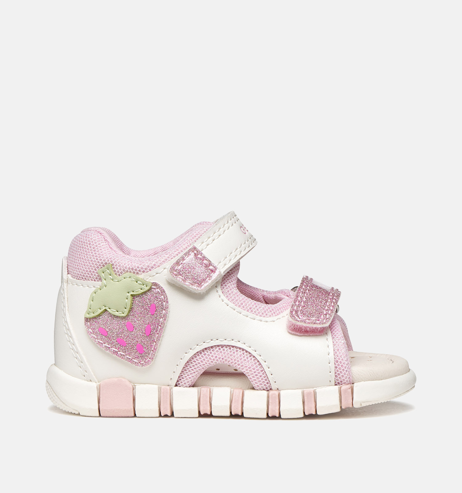 Geox Iupidoo Strawberry Sandales pour bébé en Blanc/Rose