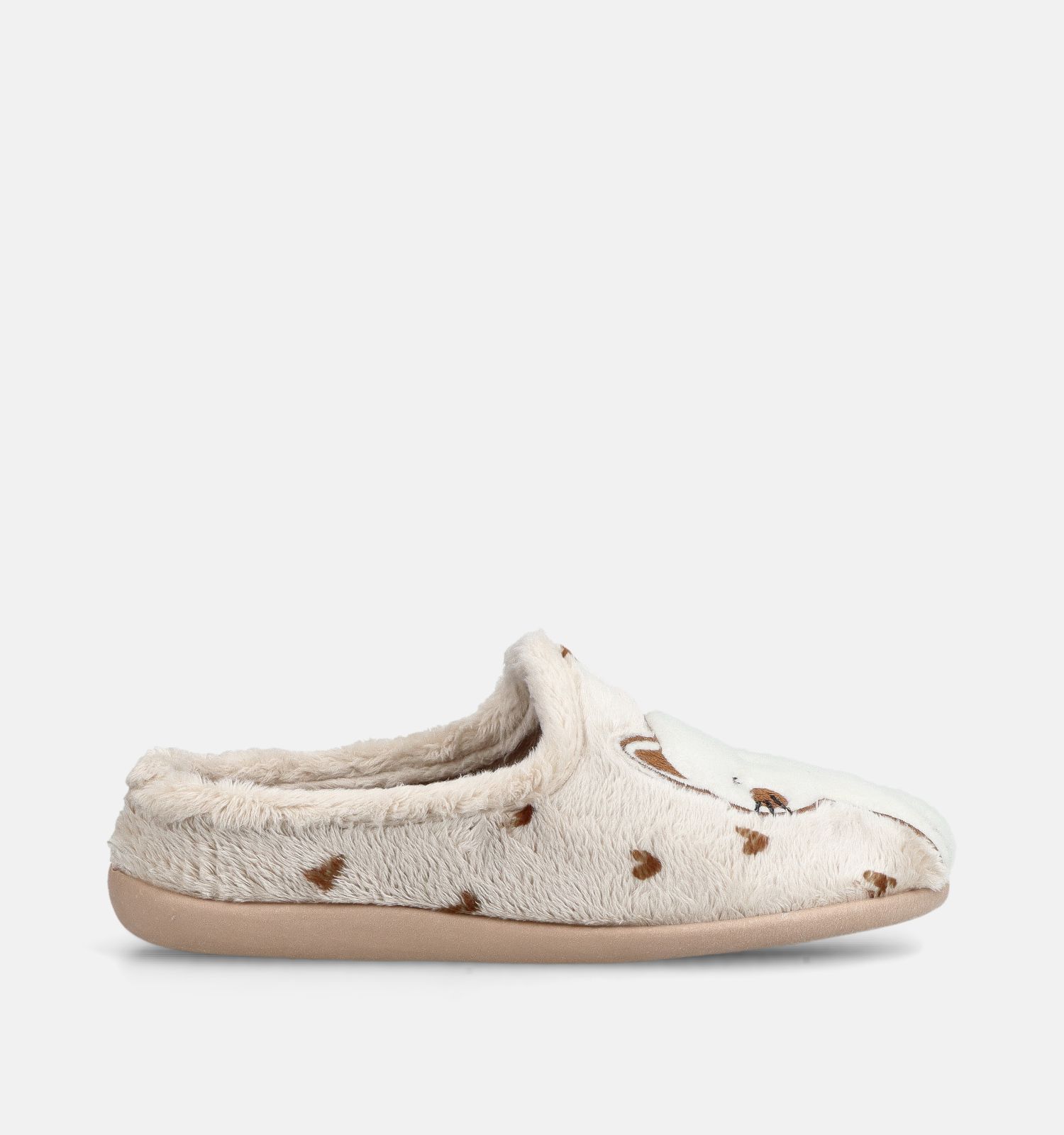 Milo & Mila Cats Beige Pantoffels