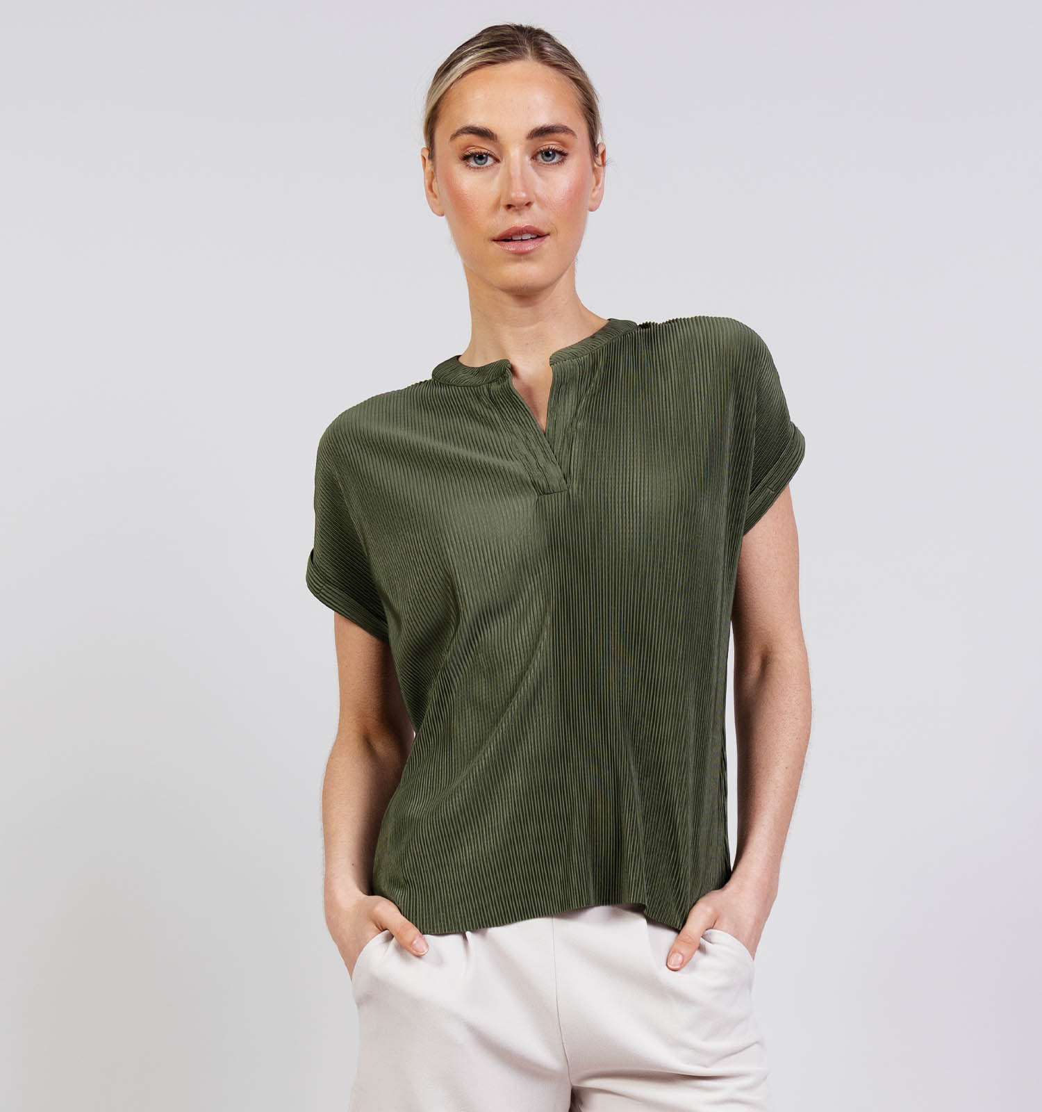 Mexx Plisse Blouse en Vert