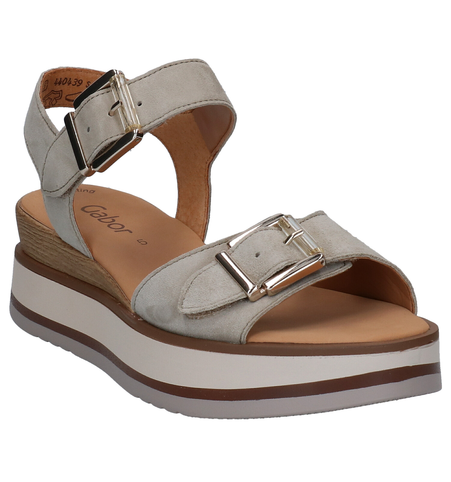 Gabor Best Fitting Taupe Sandalen | TORFS.BE | Gratis verzend en retour