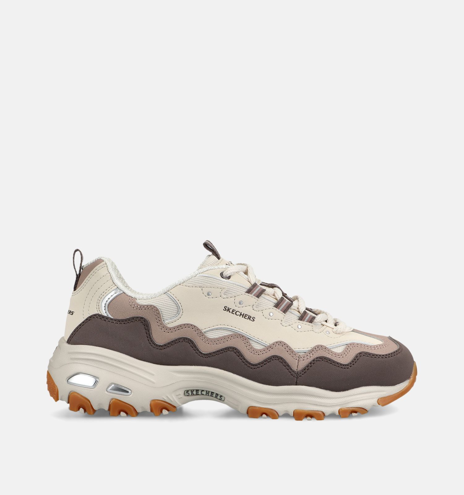 Skechers D'Lites Vintage Wave Baskets en Beige