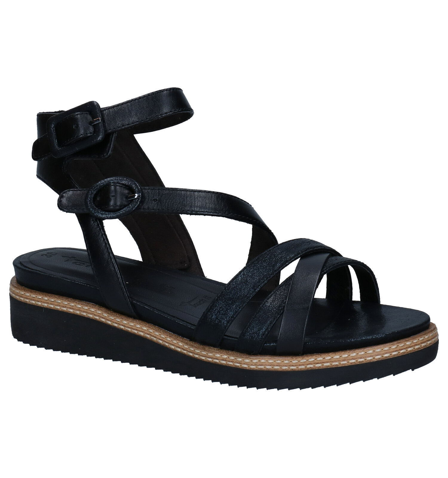Tamaris Touch it Zwarte Sandalen | TORFS.BE | Gratis verzend en retour