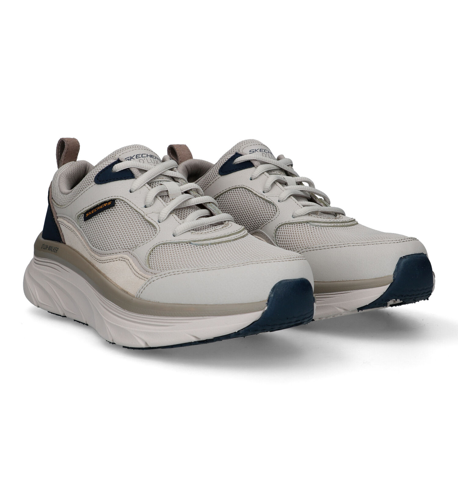 Skechers D Lux Walker Relaxed Fit Ecru Sneakers Heren Sneakers