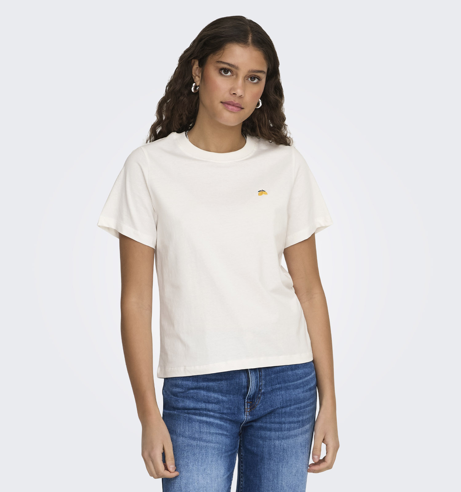 JDY Pisa Lemon Witte T-shirt
