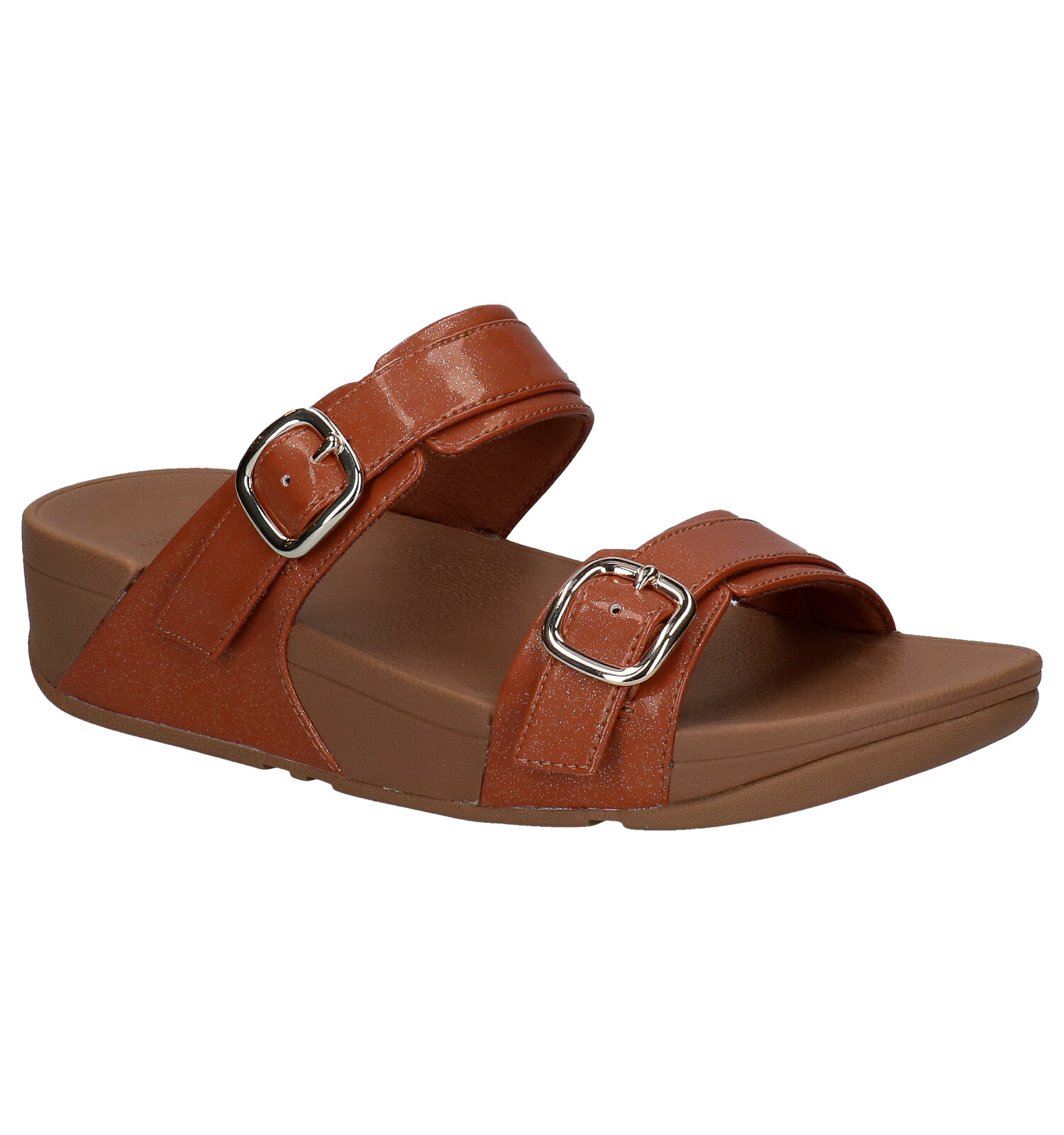 FitFlop Lulu Adjustable Slide Bruine Slippers | TORFS.BE | Gratis verzend  en retour
