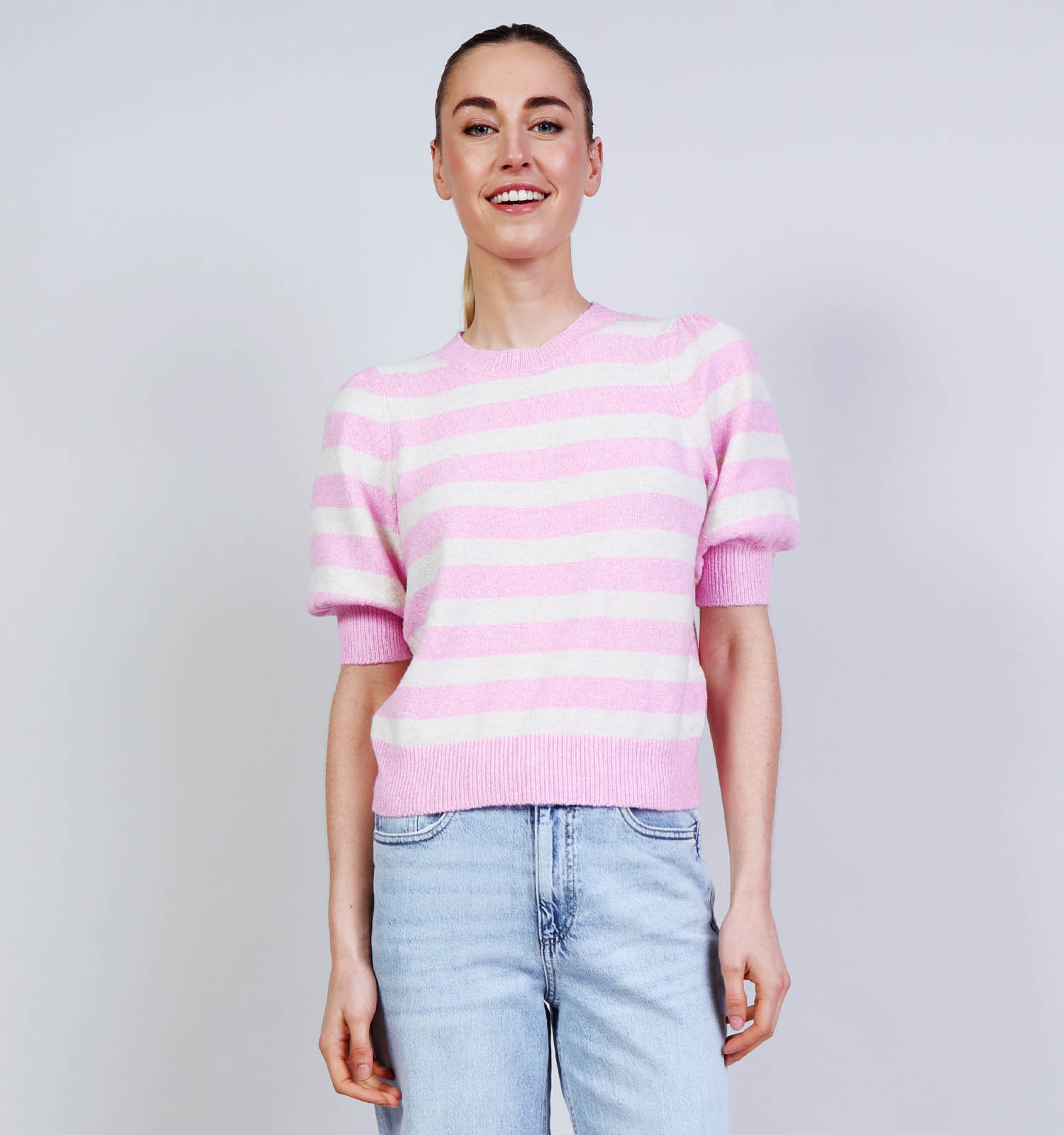 Vero Moda Doffy Roze Pull met Korte Mouwen