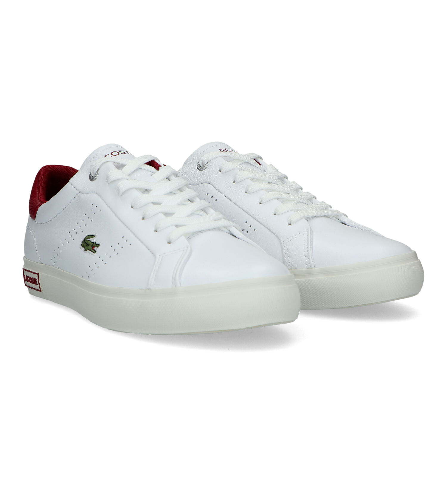 Lacoste Powercourt 2.0 Chaussures à lacets en Blanc, Hommes Chaussures  plates