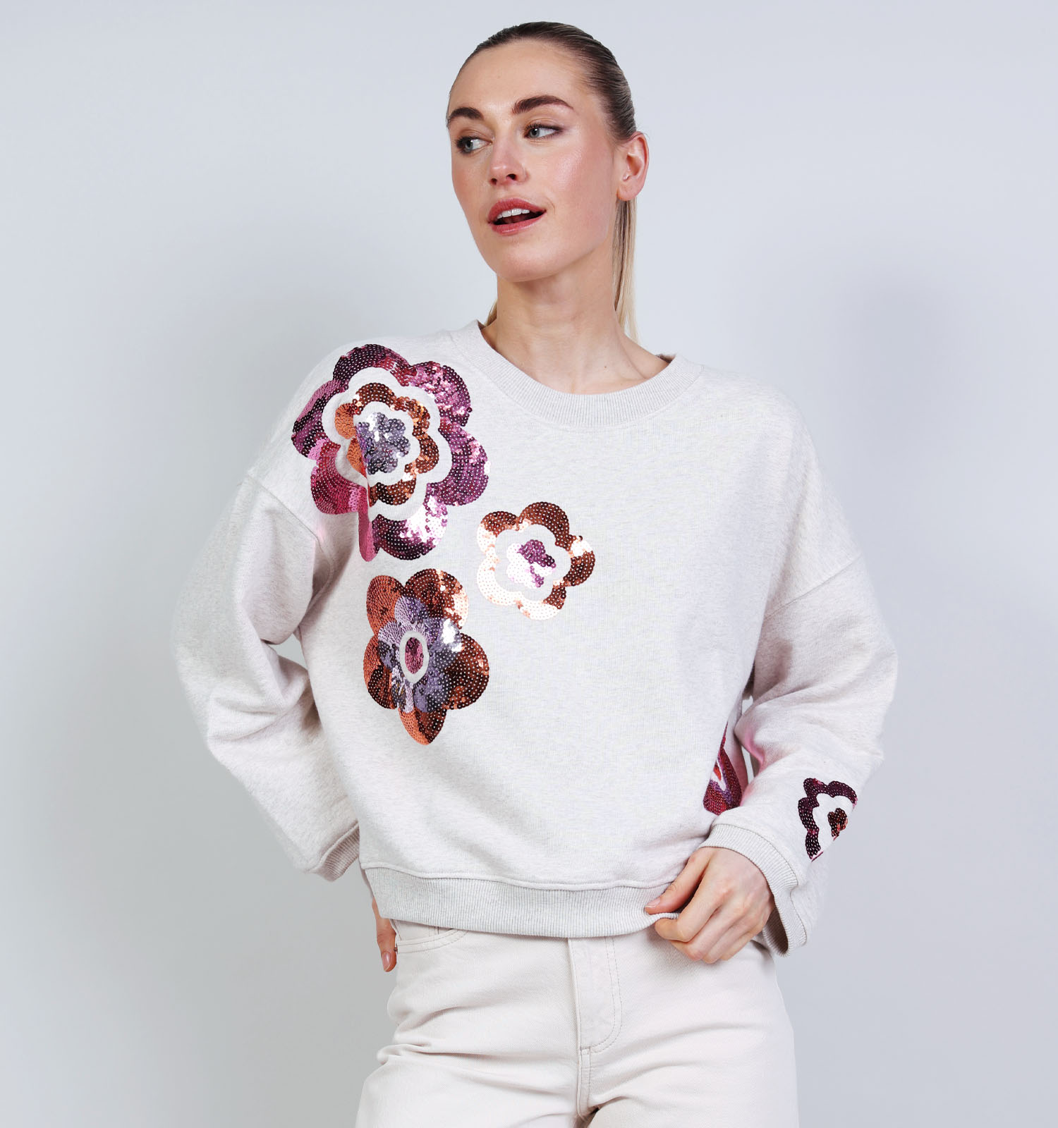 The Shirt Project Flower Sweatshirt en Gris