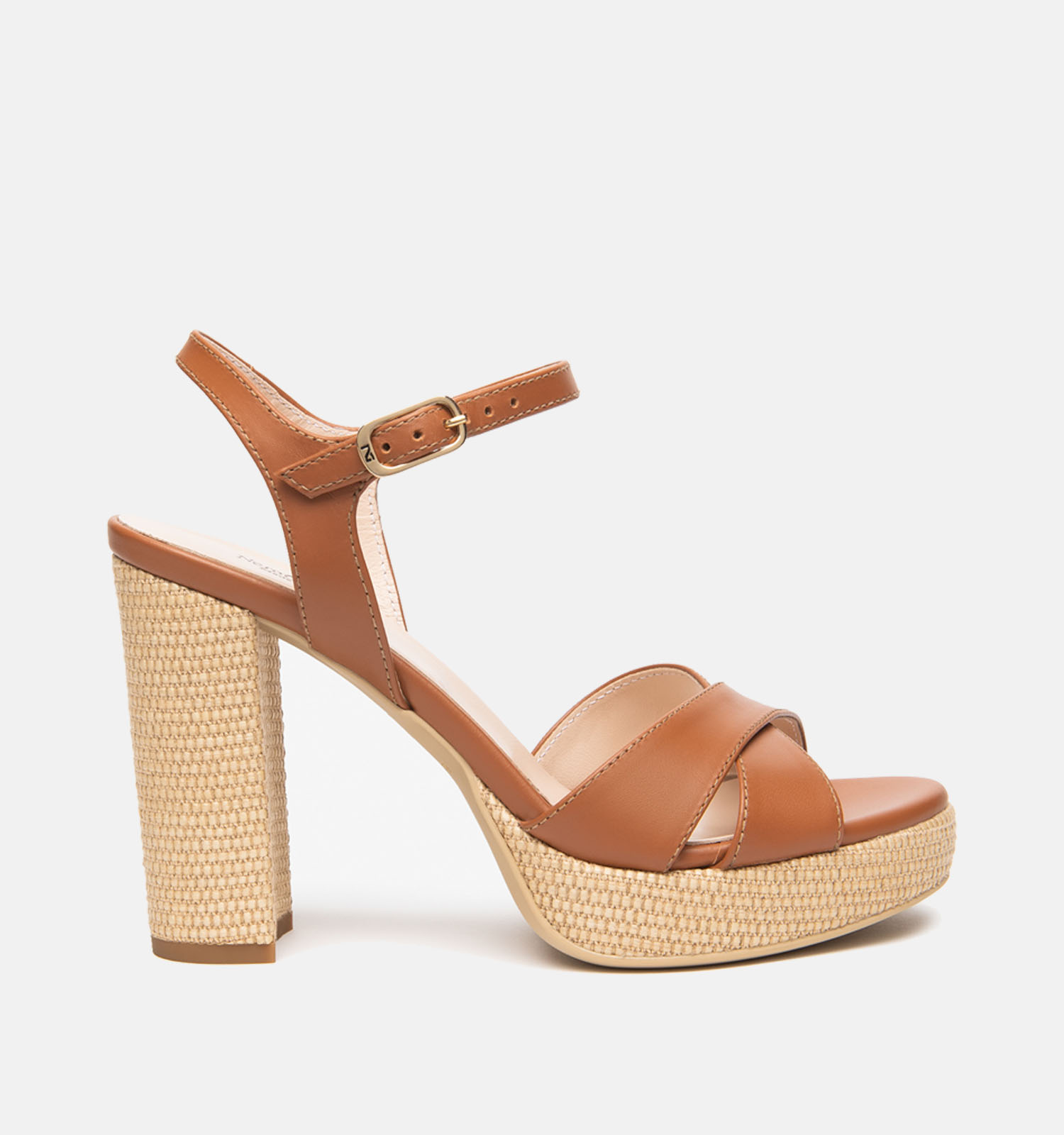 NeroGiardini Cognac Sandalen met Hak