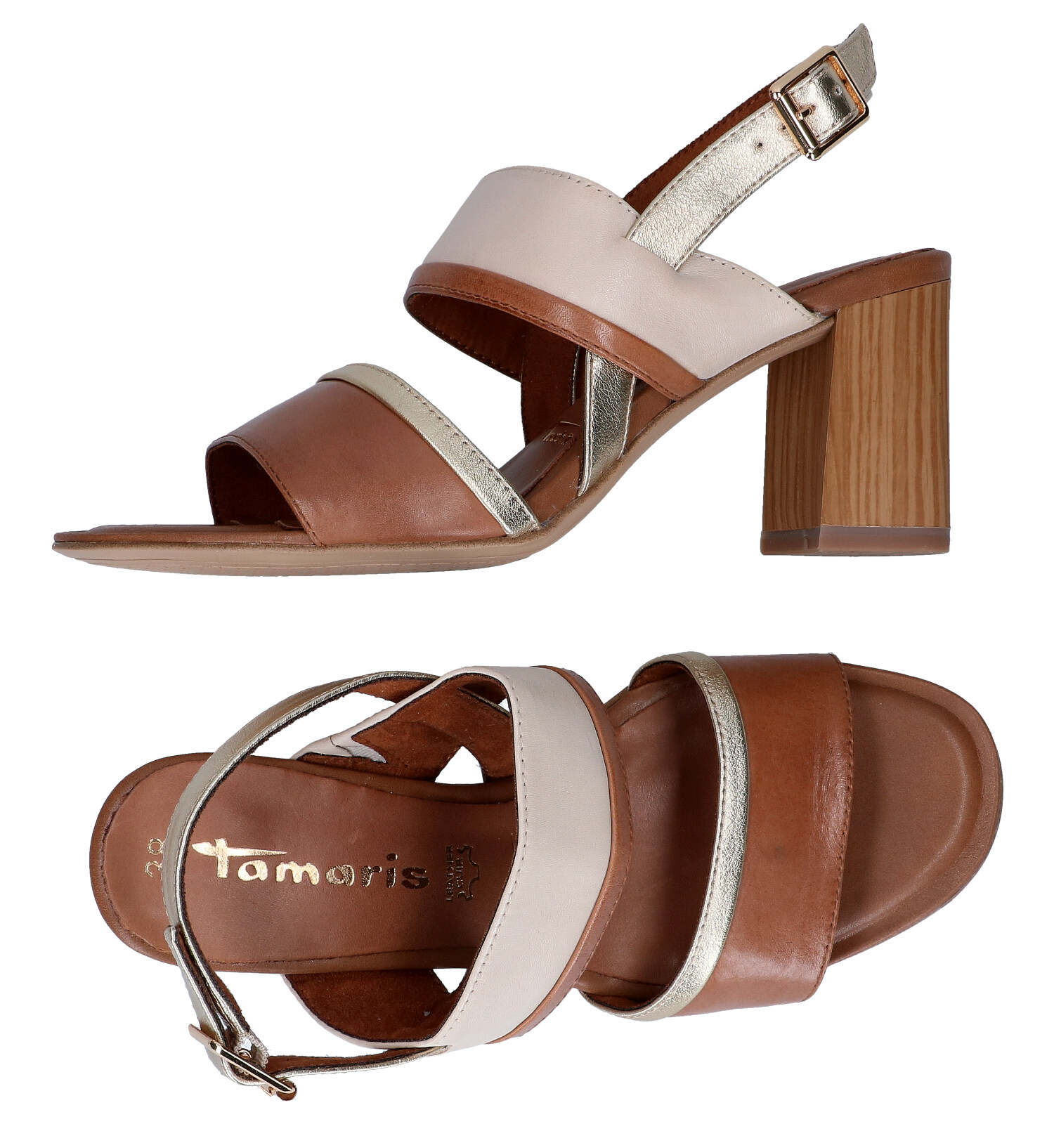 Tamaris Touch it Cognac Sandalen | TORFS.BE | Gratis verzend en retour