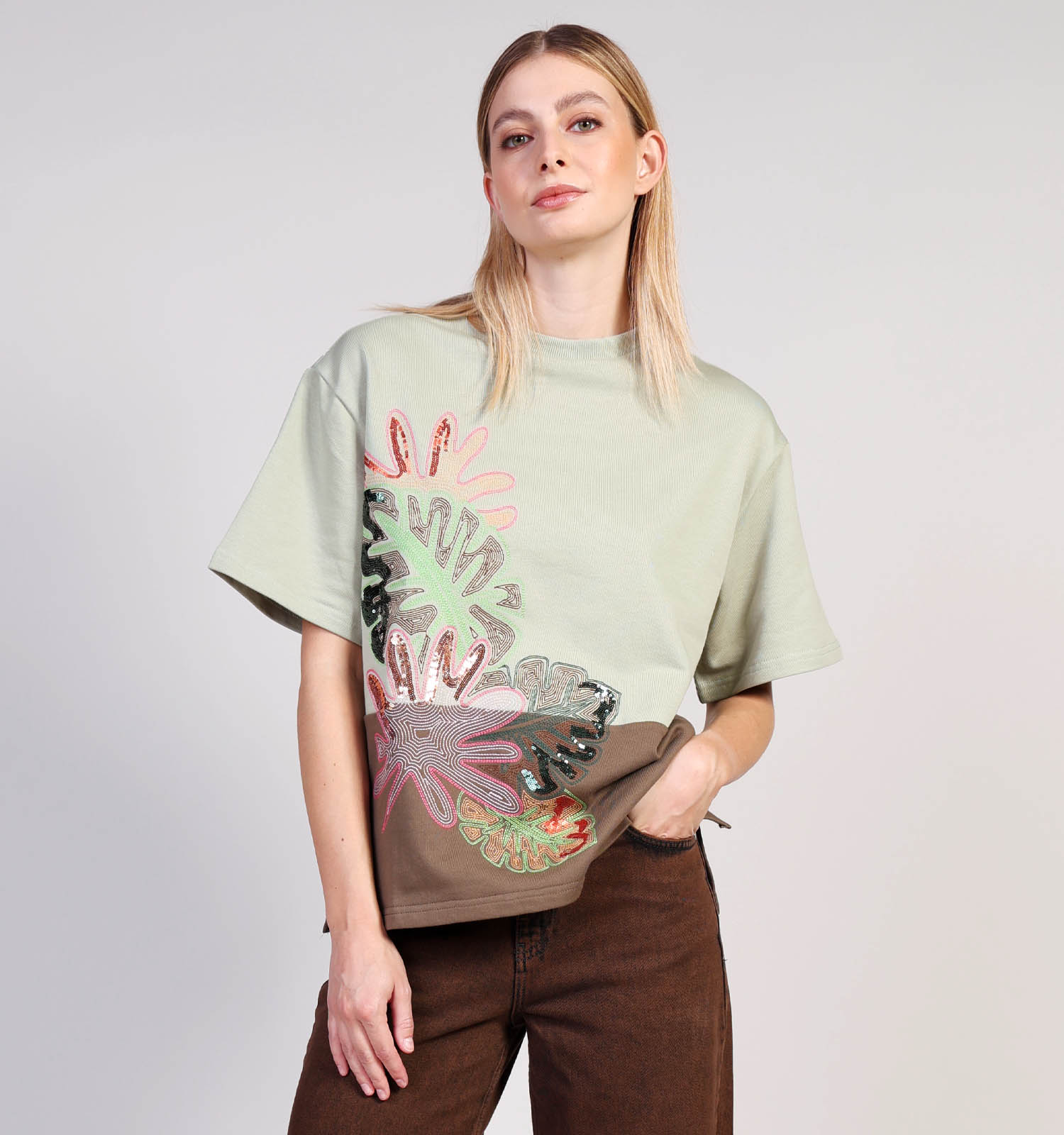 Orfeo Beau Kaki T-shirt