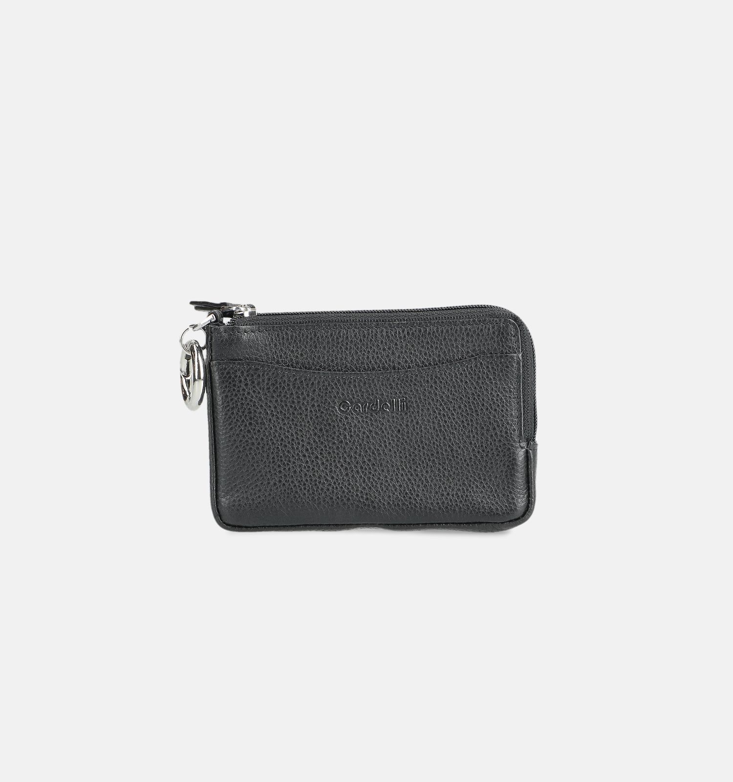 Euro-Leather Porte-monnaie zippé en Noir