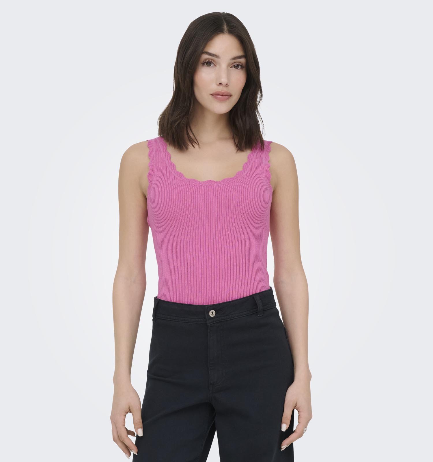 JDY Nanna Scallop Edge Roze Top