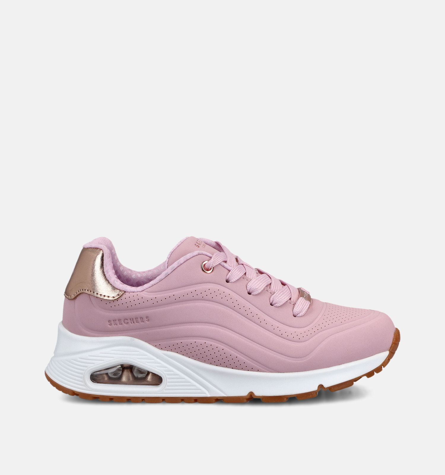 Skechers Uno Roze Lage Sneakers