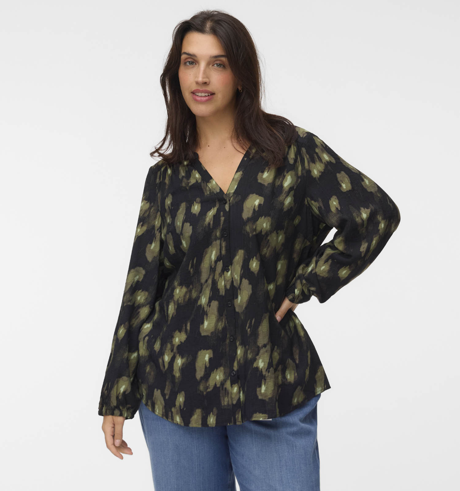 Vero Moda Curve Lanini Blouse en Noir