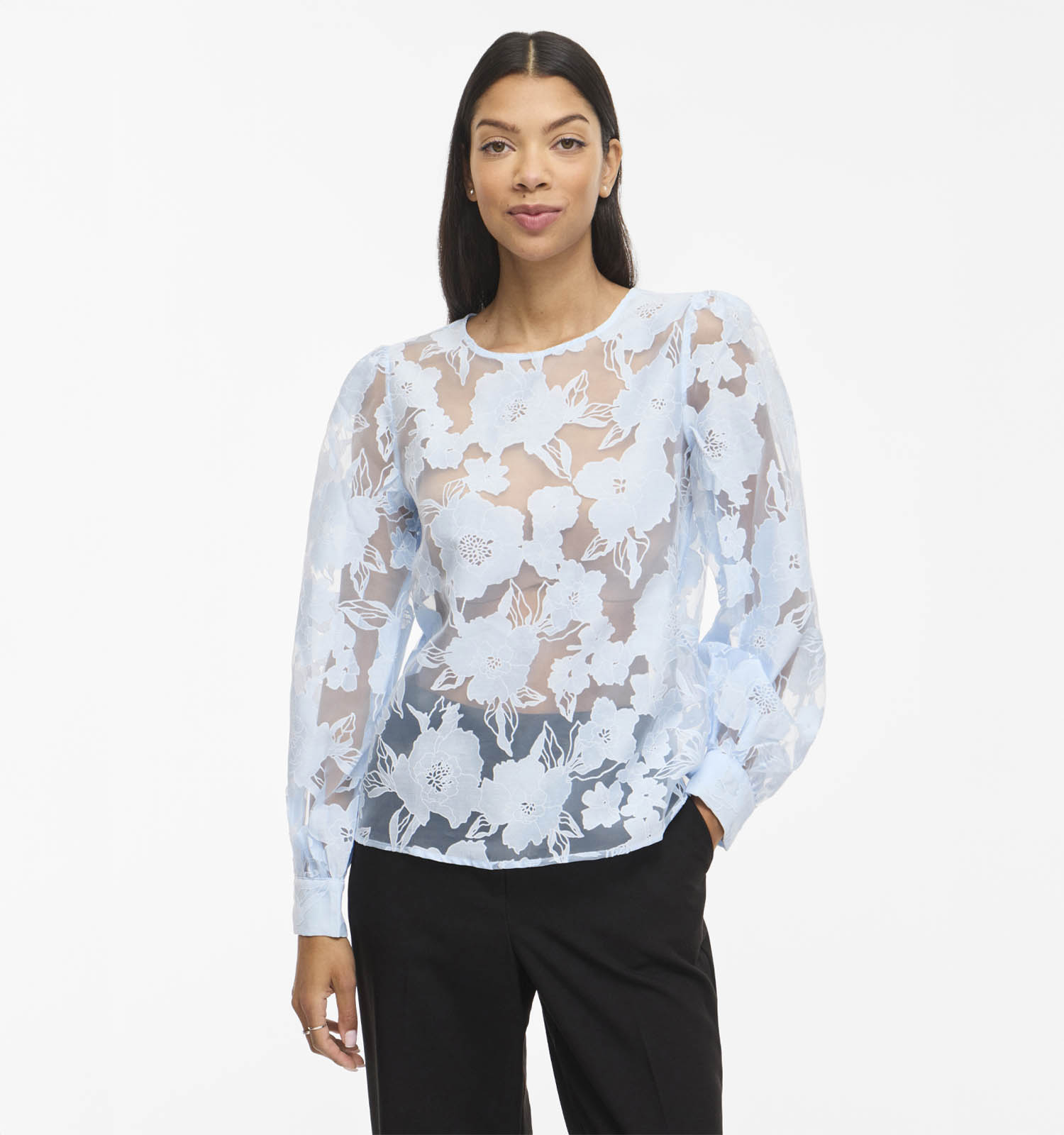 Vila Billie Lichtblauwe Top