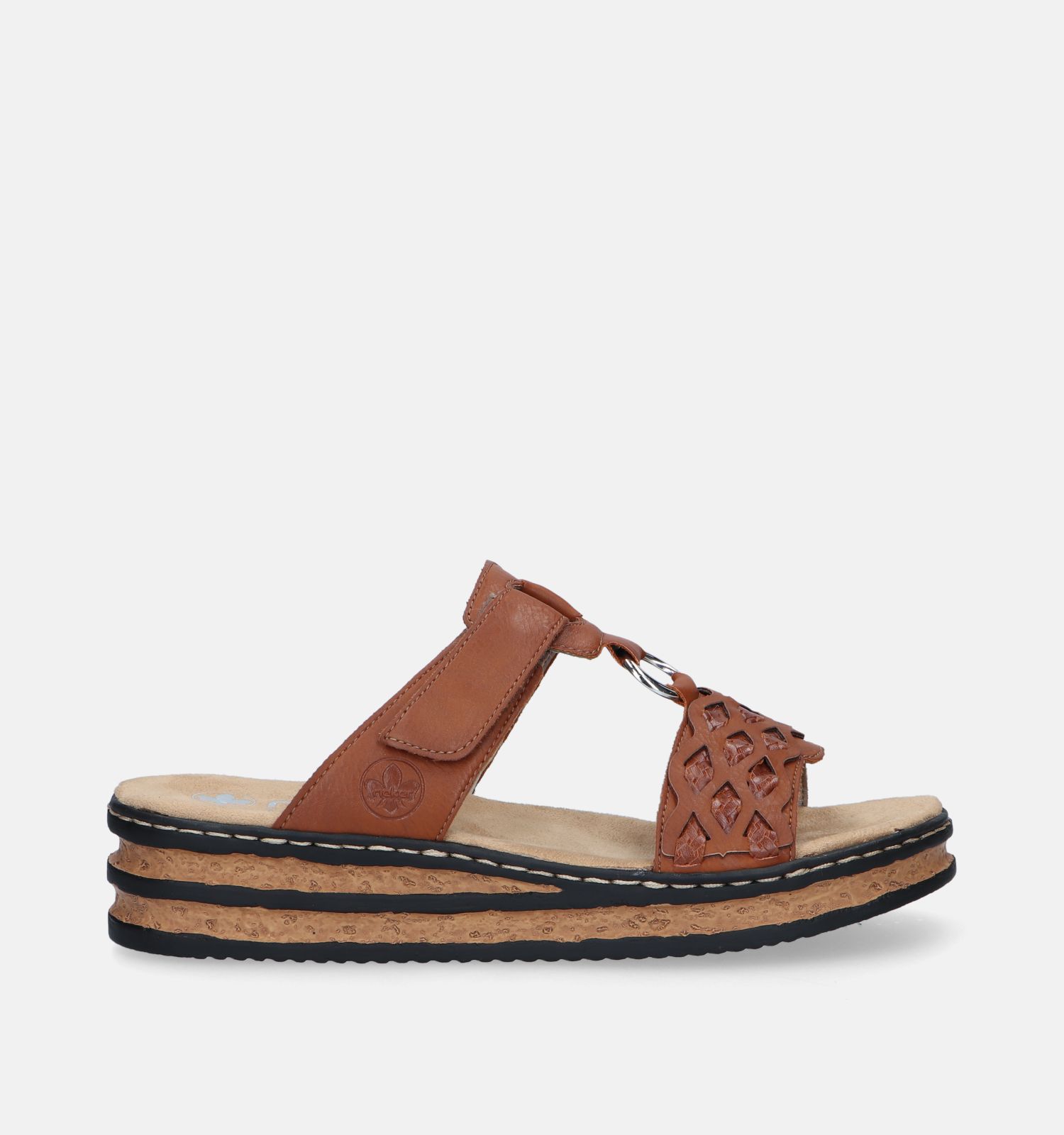 Rieker Sandalen met sleehak - multicolore/bruin