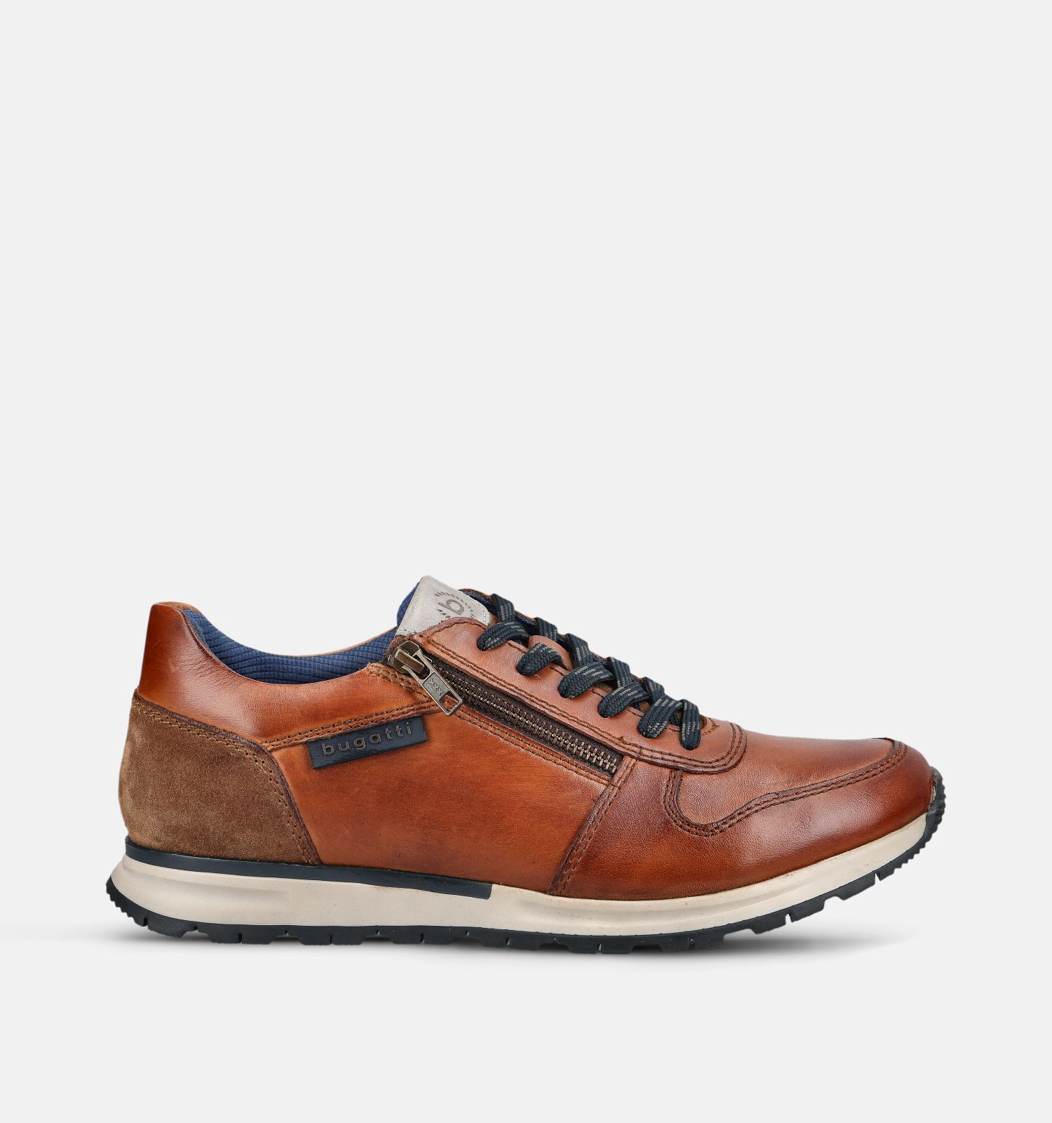 Bugatti Stranger Cognac Schoenen met Veter en Rits