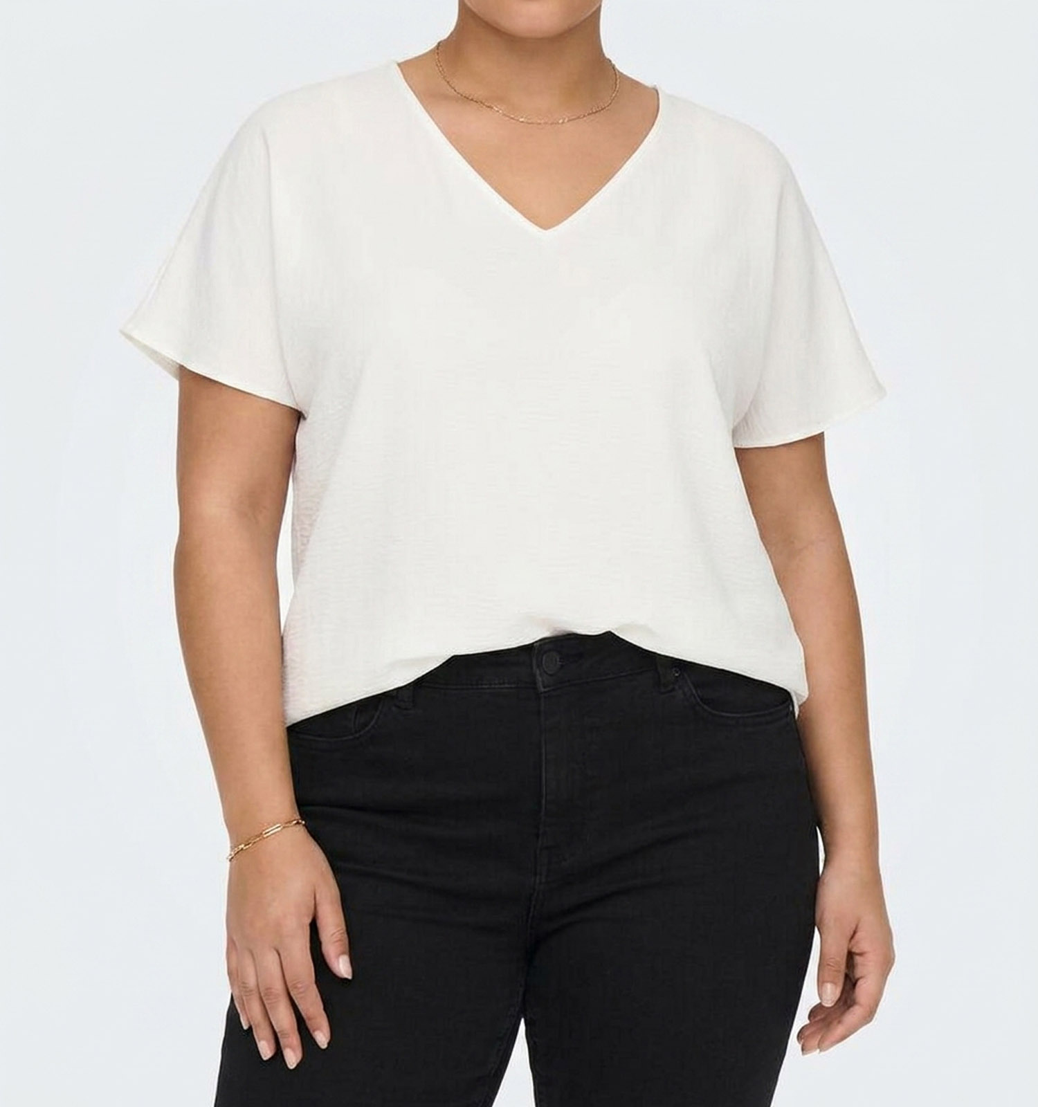 ONLY Carmakoma Carmetta Life Witte T-shirt