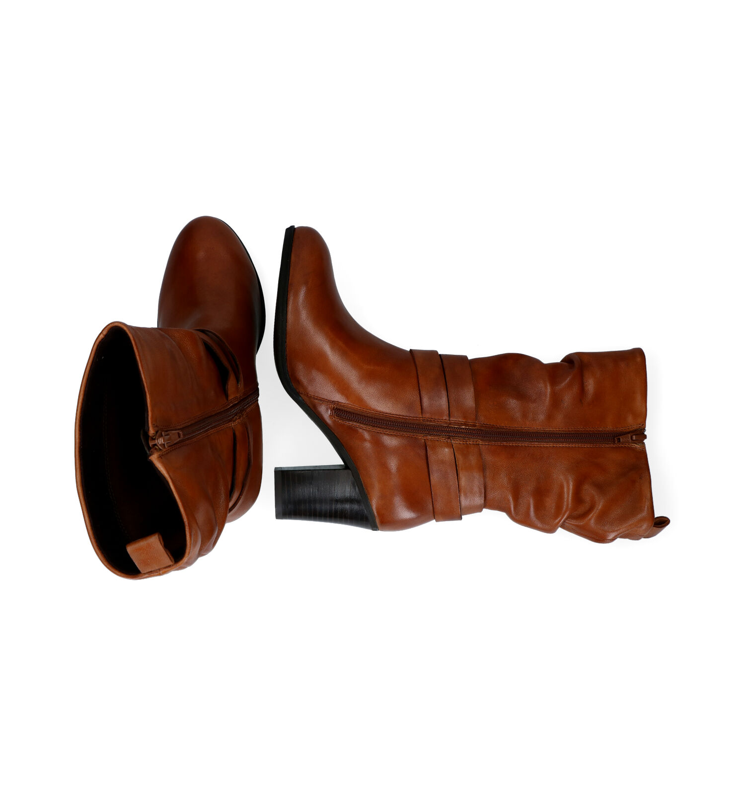 SPM Xavier Cognac Korte Laarzen Dames Laarzen Online op TORFS.BE