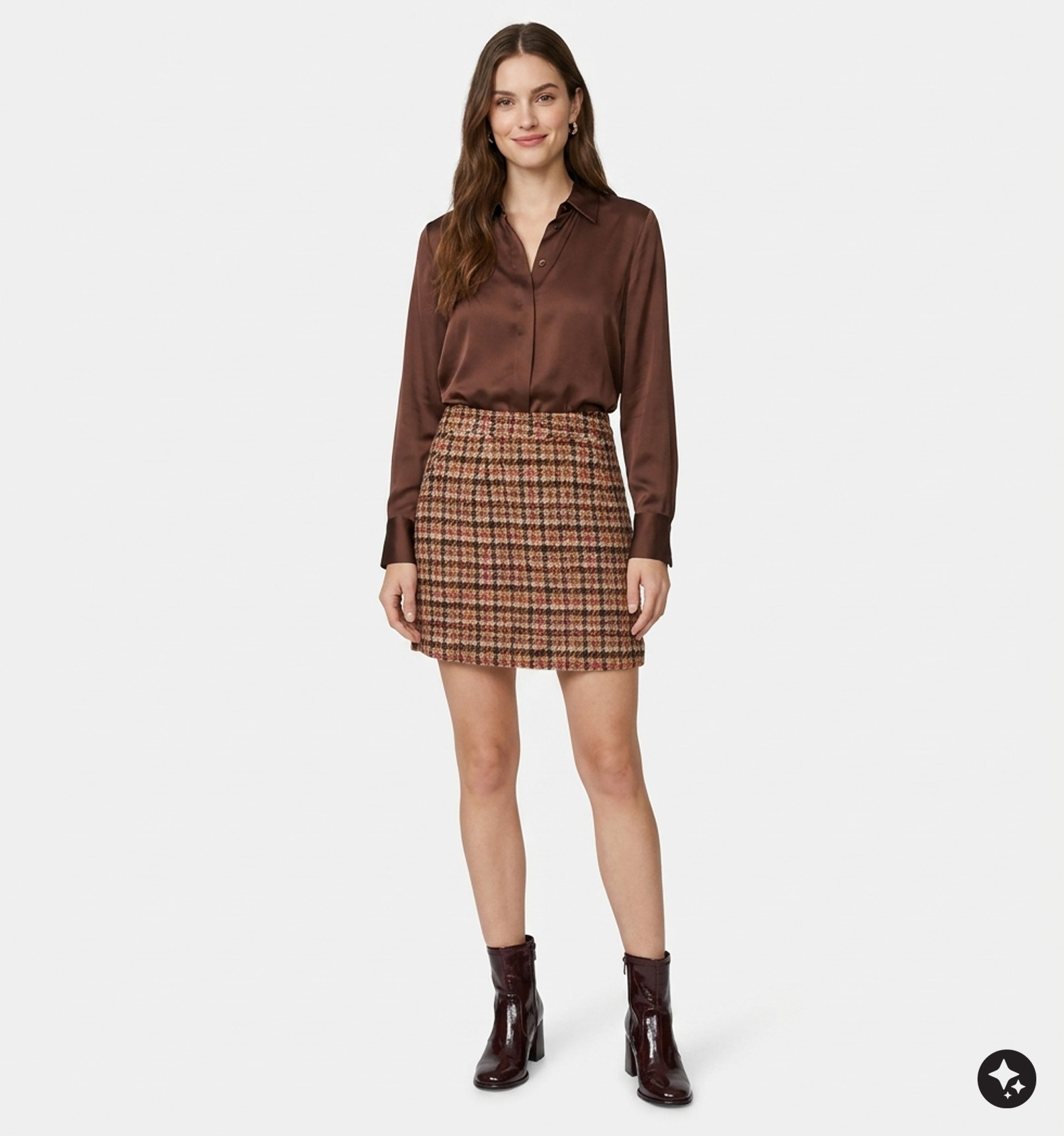 The Korner Jupe mi-longue en Marron