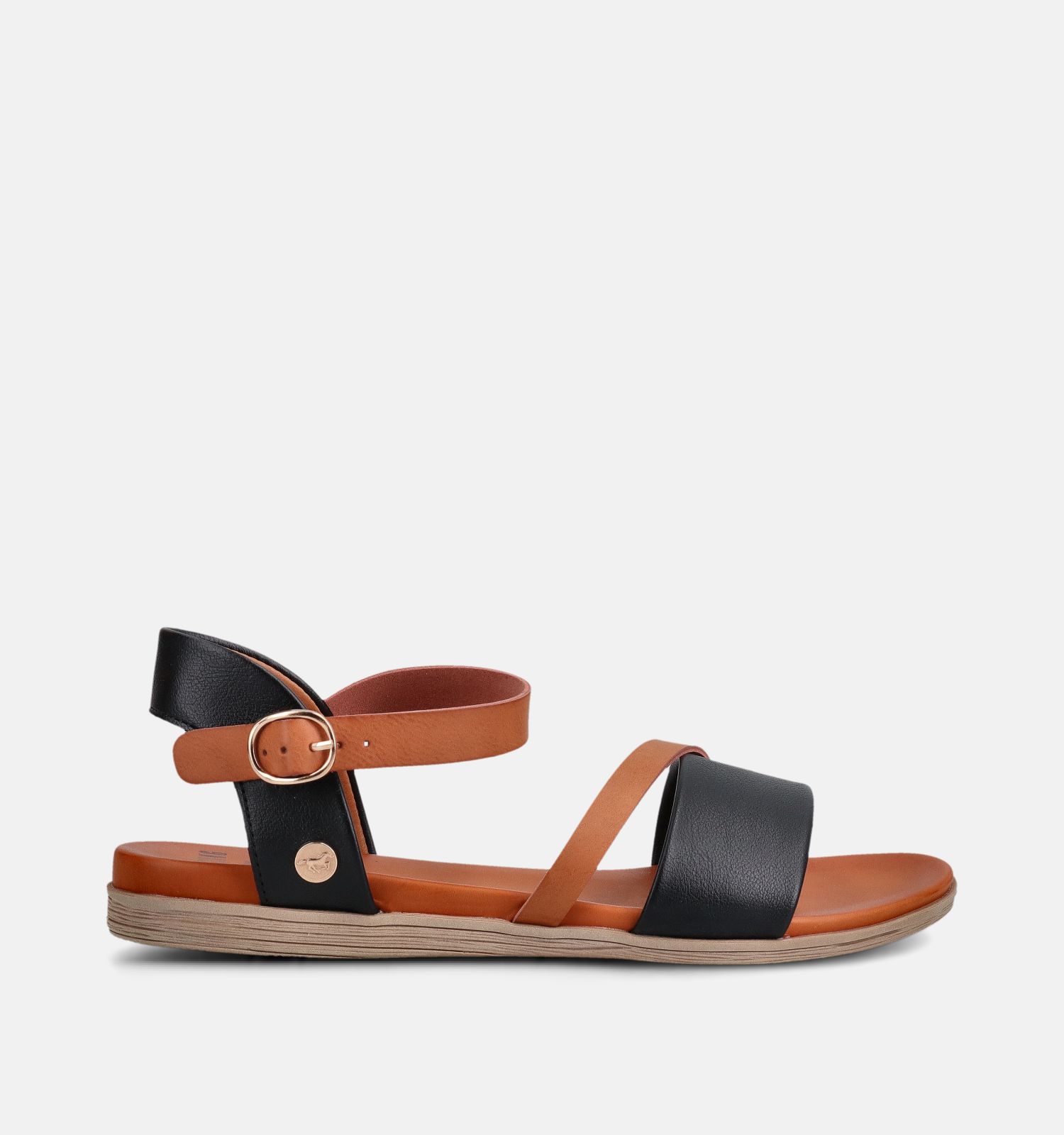 Mustang Sandales plates en Noir