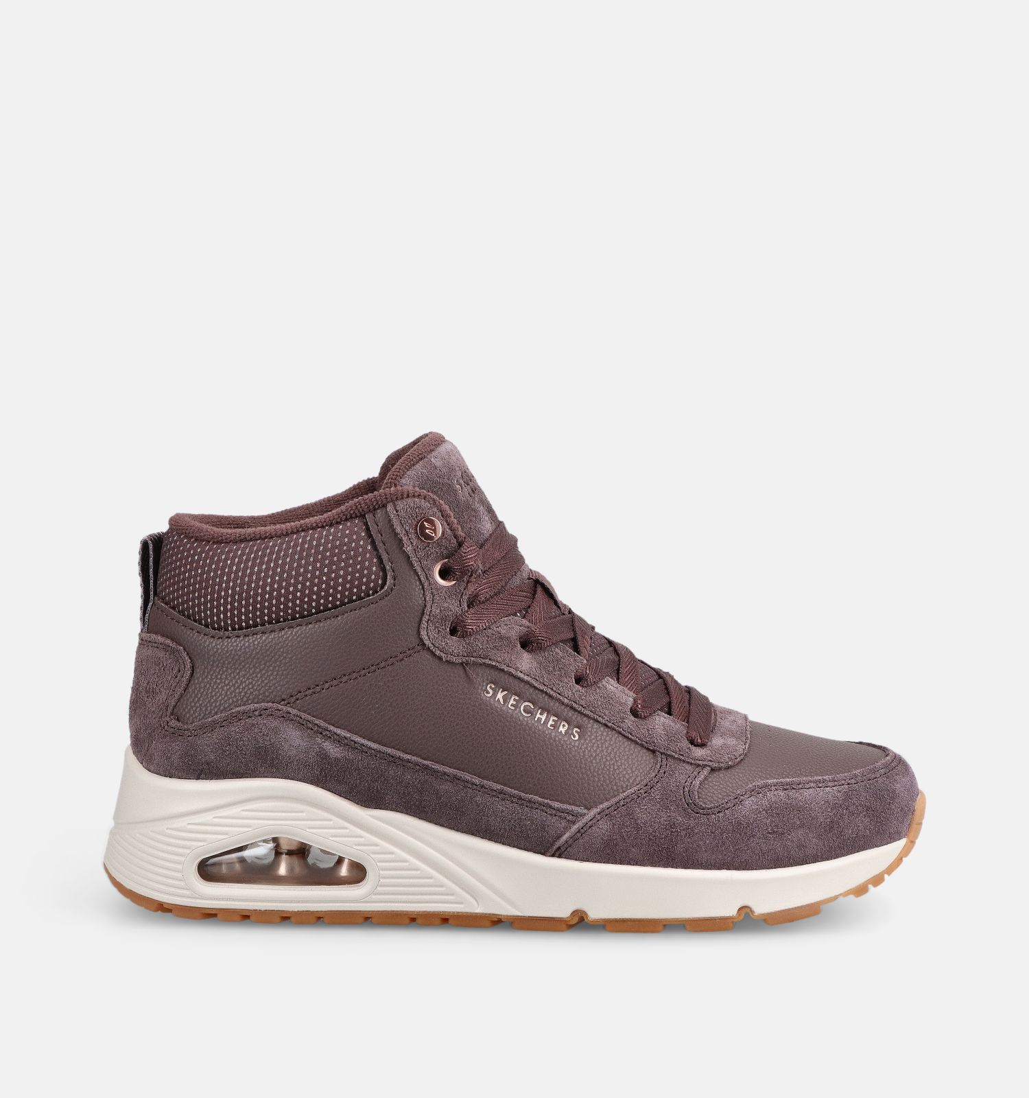 Skechers Uno Stacre Shine Baskets montantes en Marron