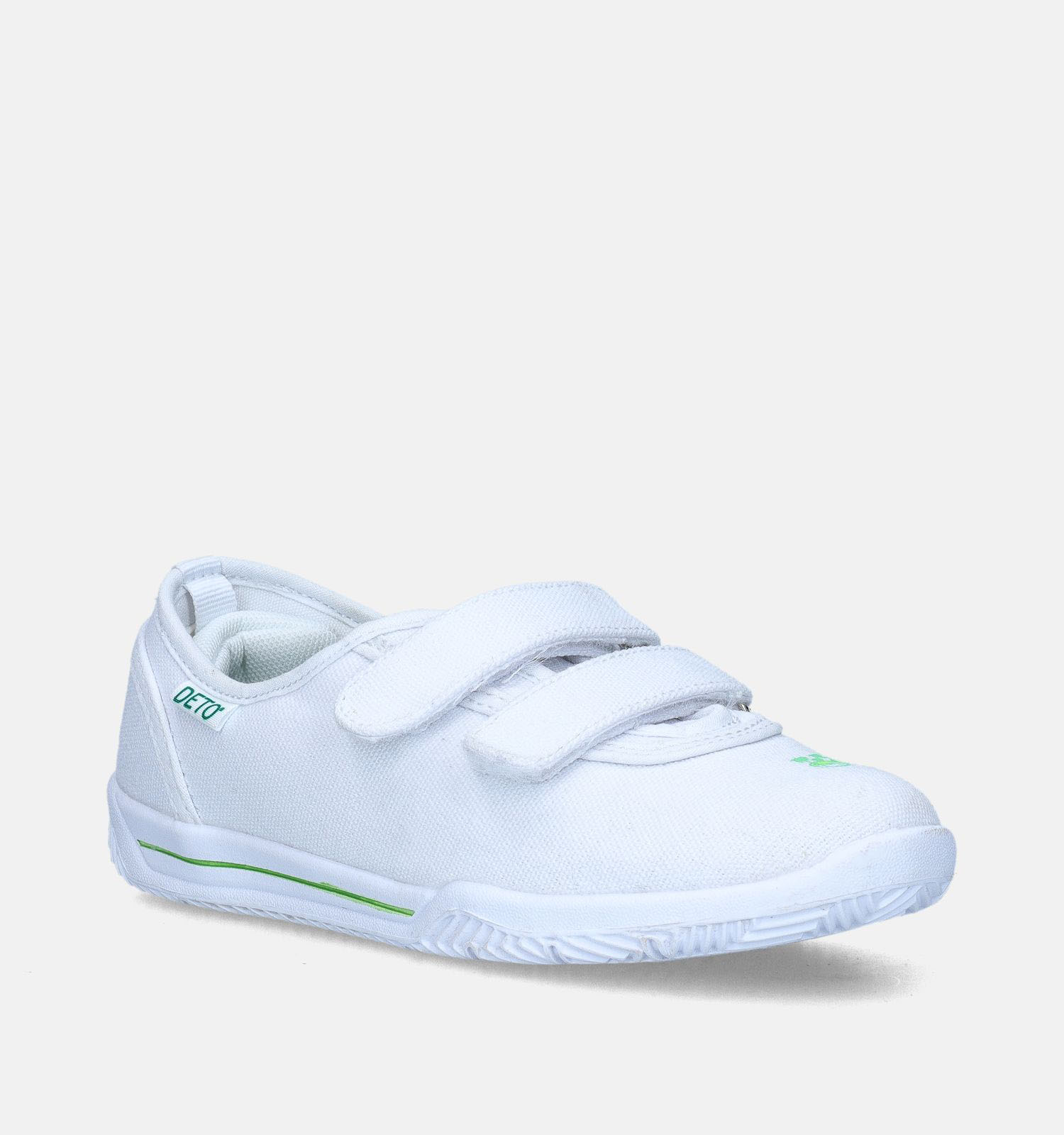 Deto Witte Turnpantoffels met Velcro | TORFS.BE | Gratis verzend en retour