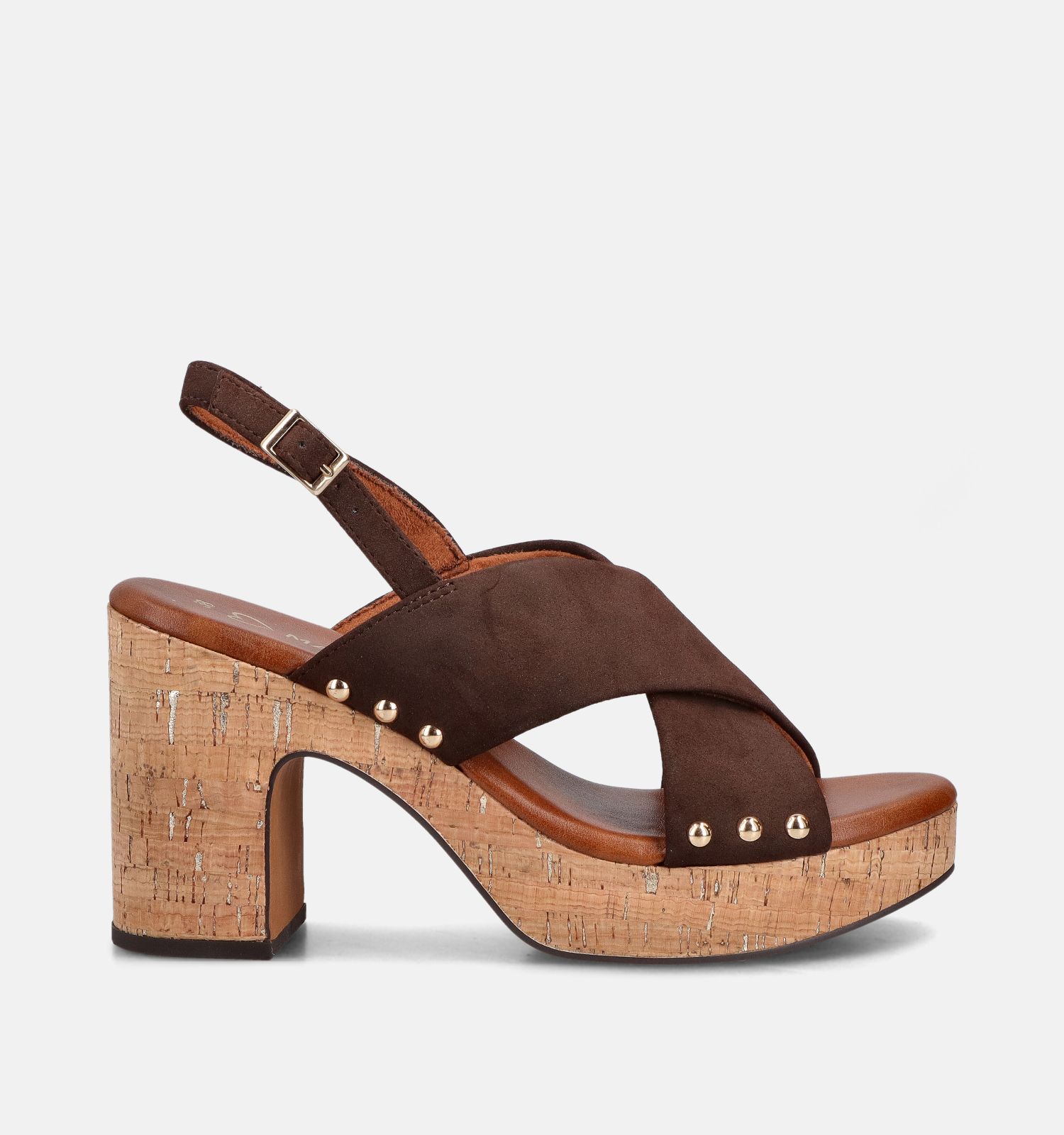 Marco Tozzi Mocca Donkerbruine Sandalen met Hak