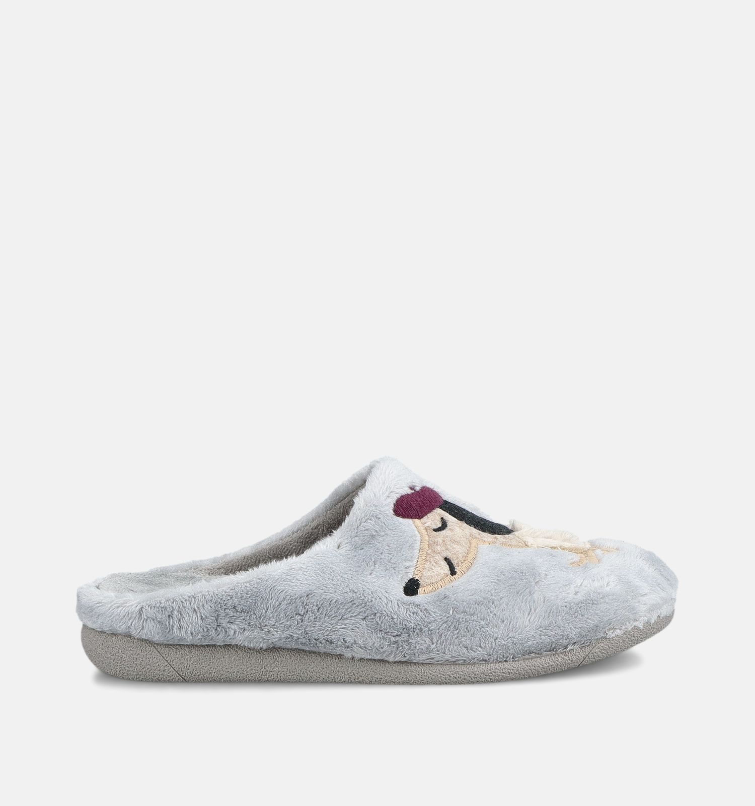Milo & Mila Beret Dog Pantoufles en Gris