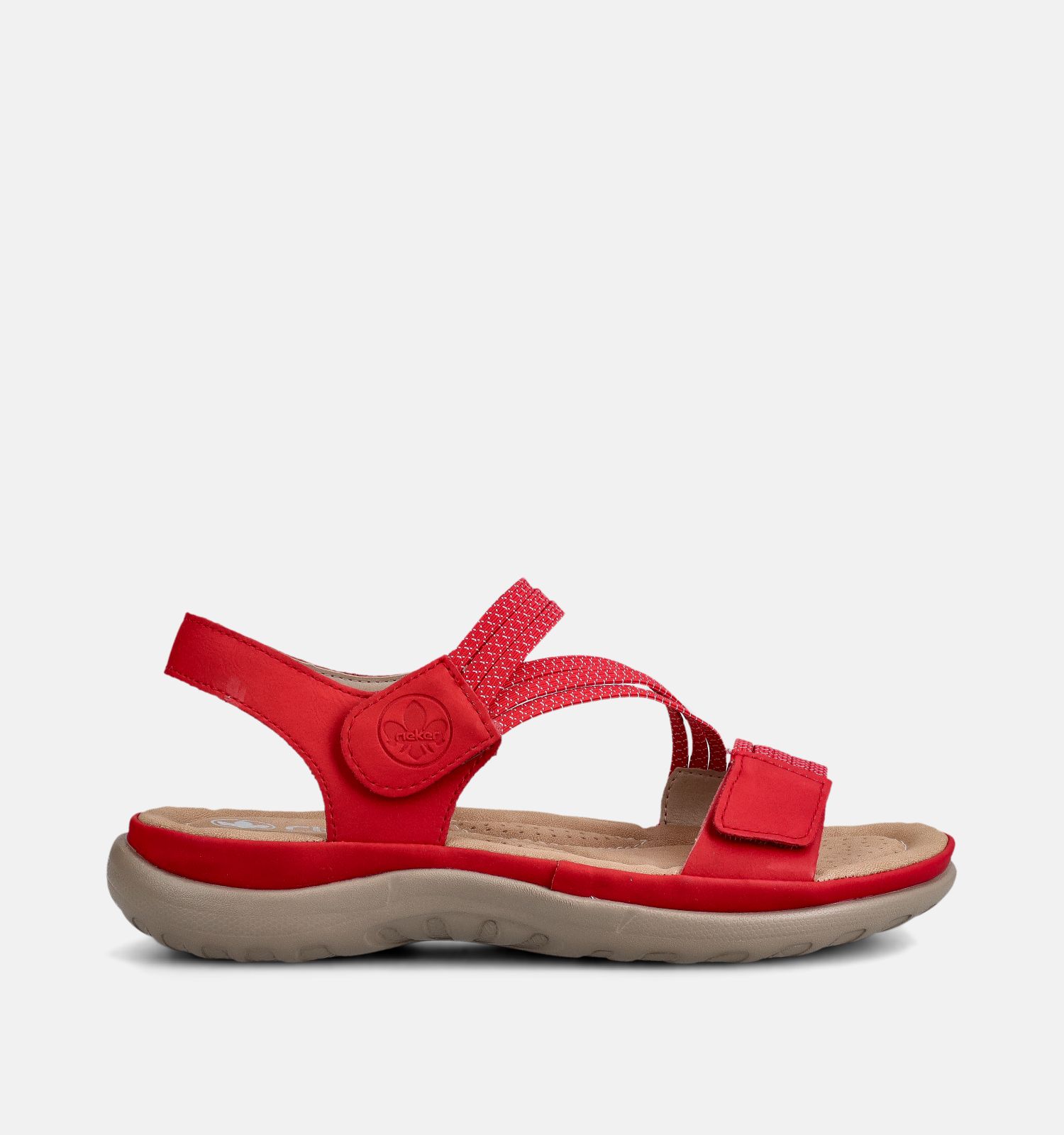Rieker Sandales plates en Rouge